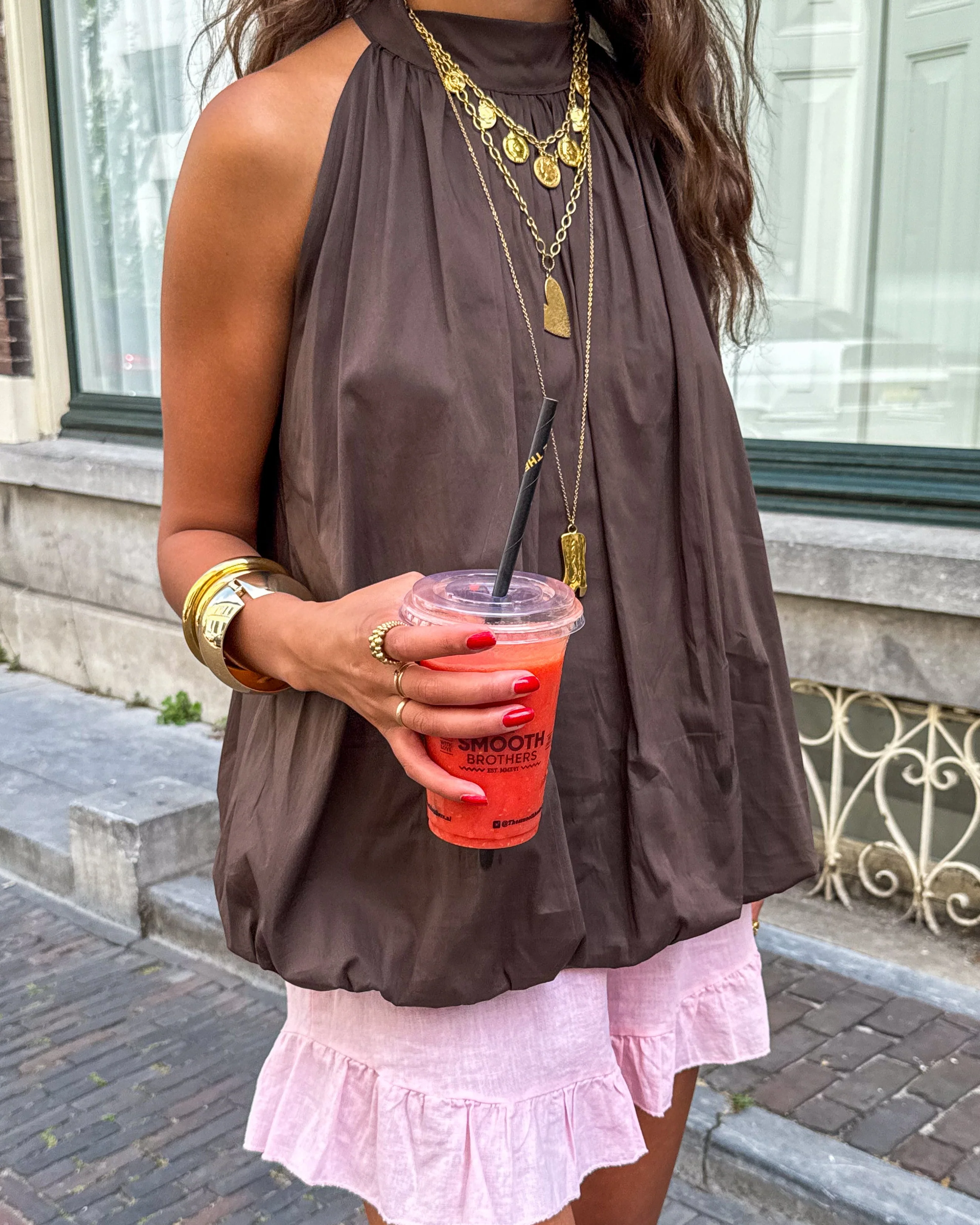 Louisa Halter Top Bruin - Image 2
