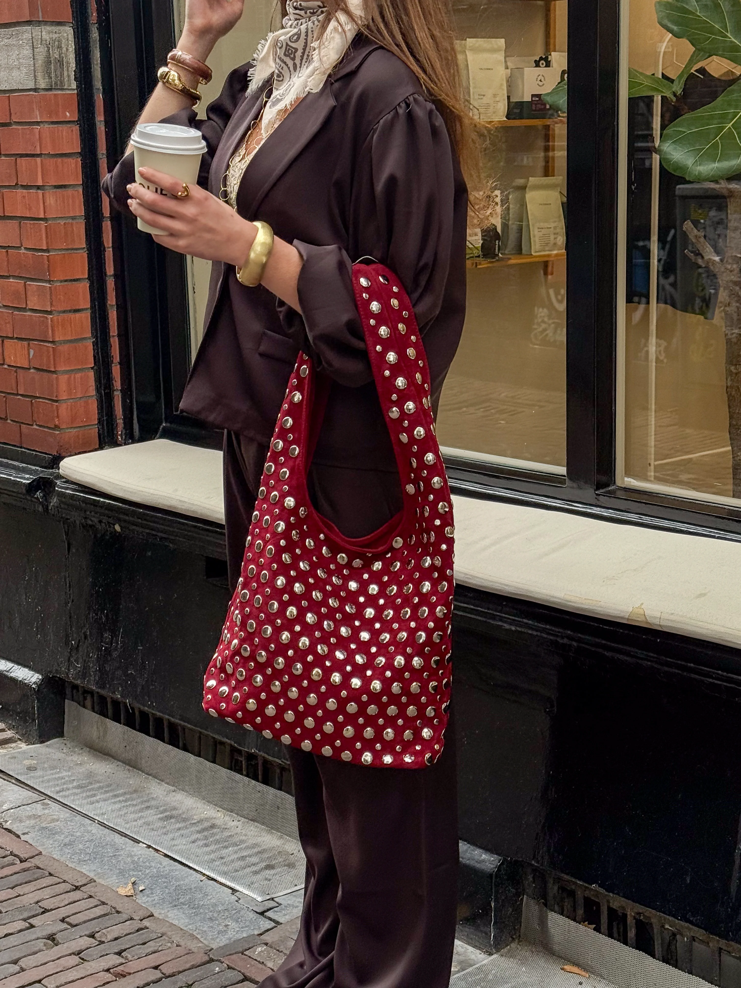 Loux Studs Tas Bordeaux - Image 3