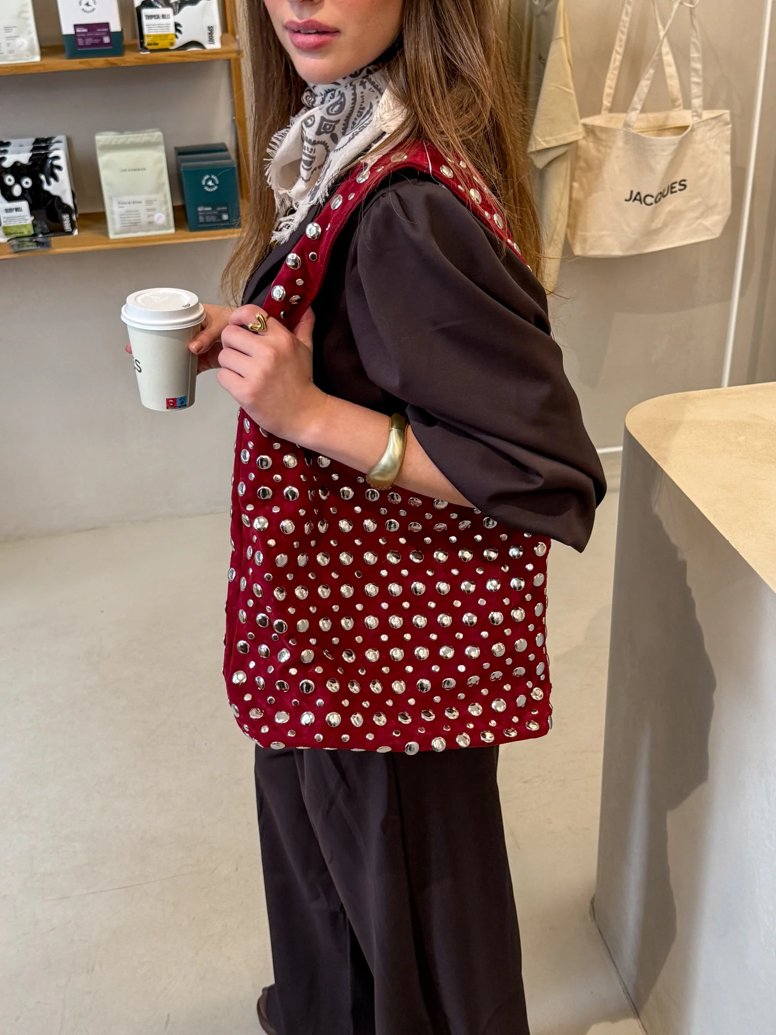 Loux Studs Tas Bordeaux - Image 5