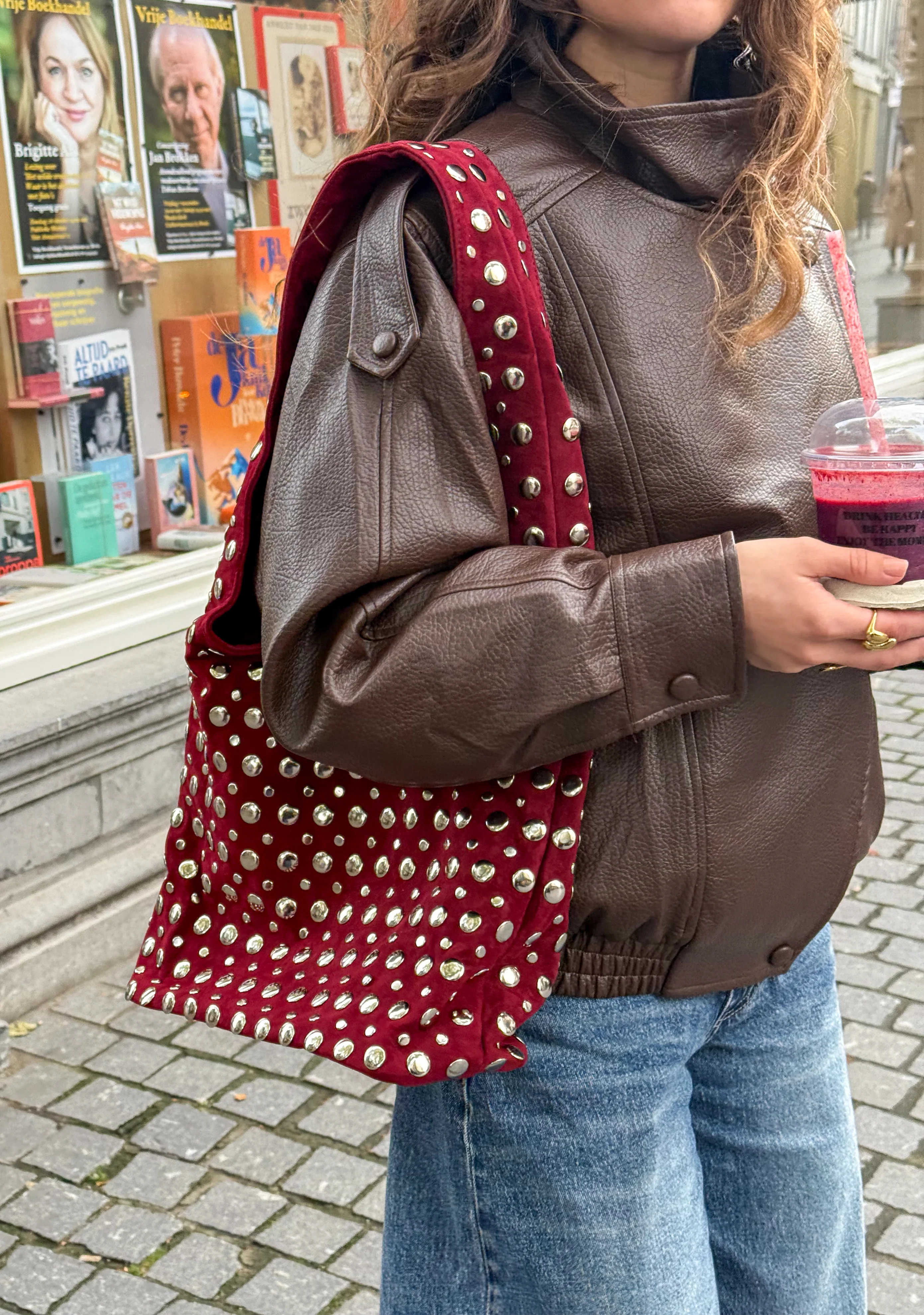 Loux Studs Tas Bordeaux - Image 7