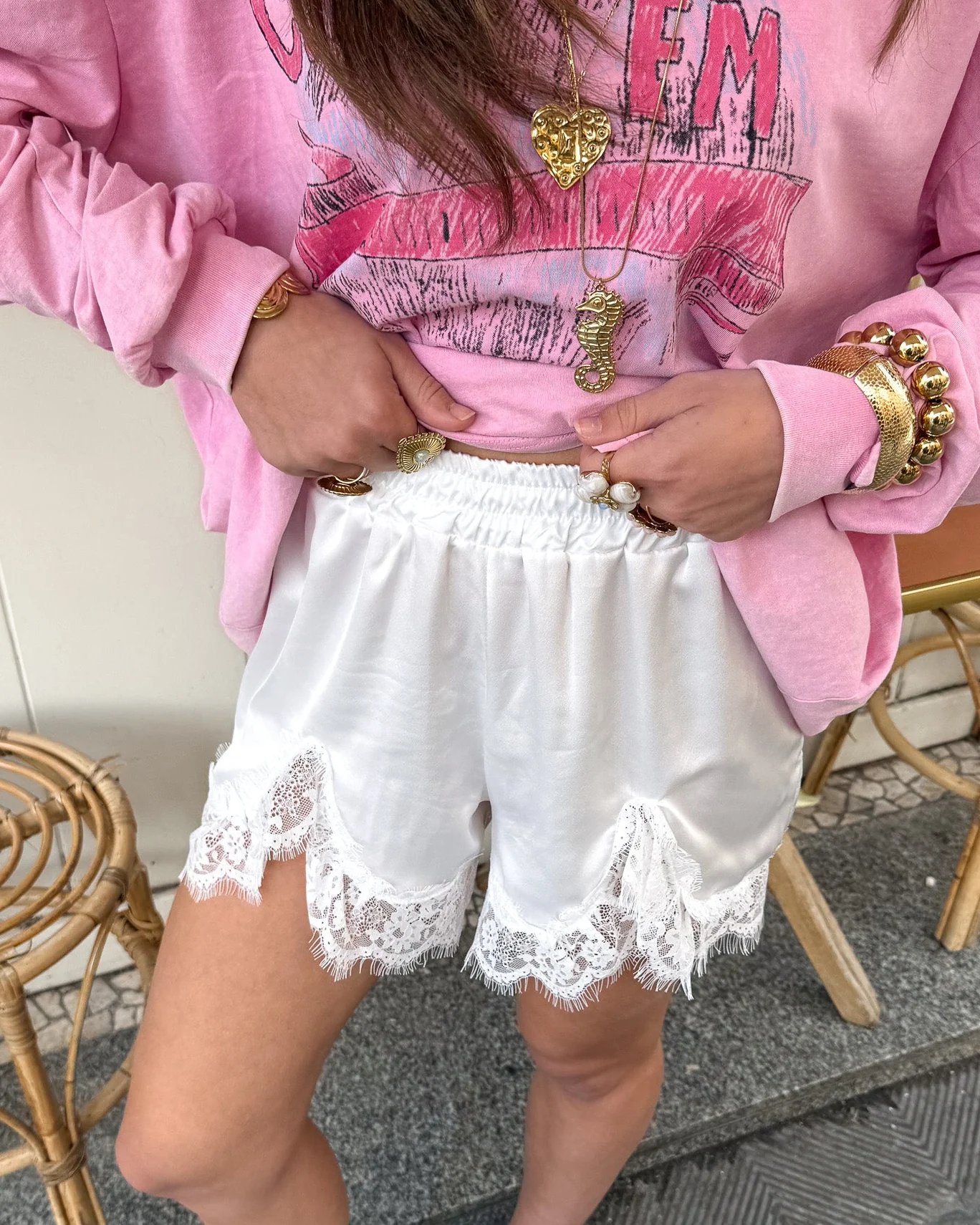 Lulu Lace Short Wit - Image 5