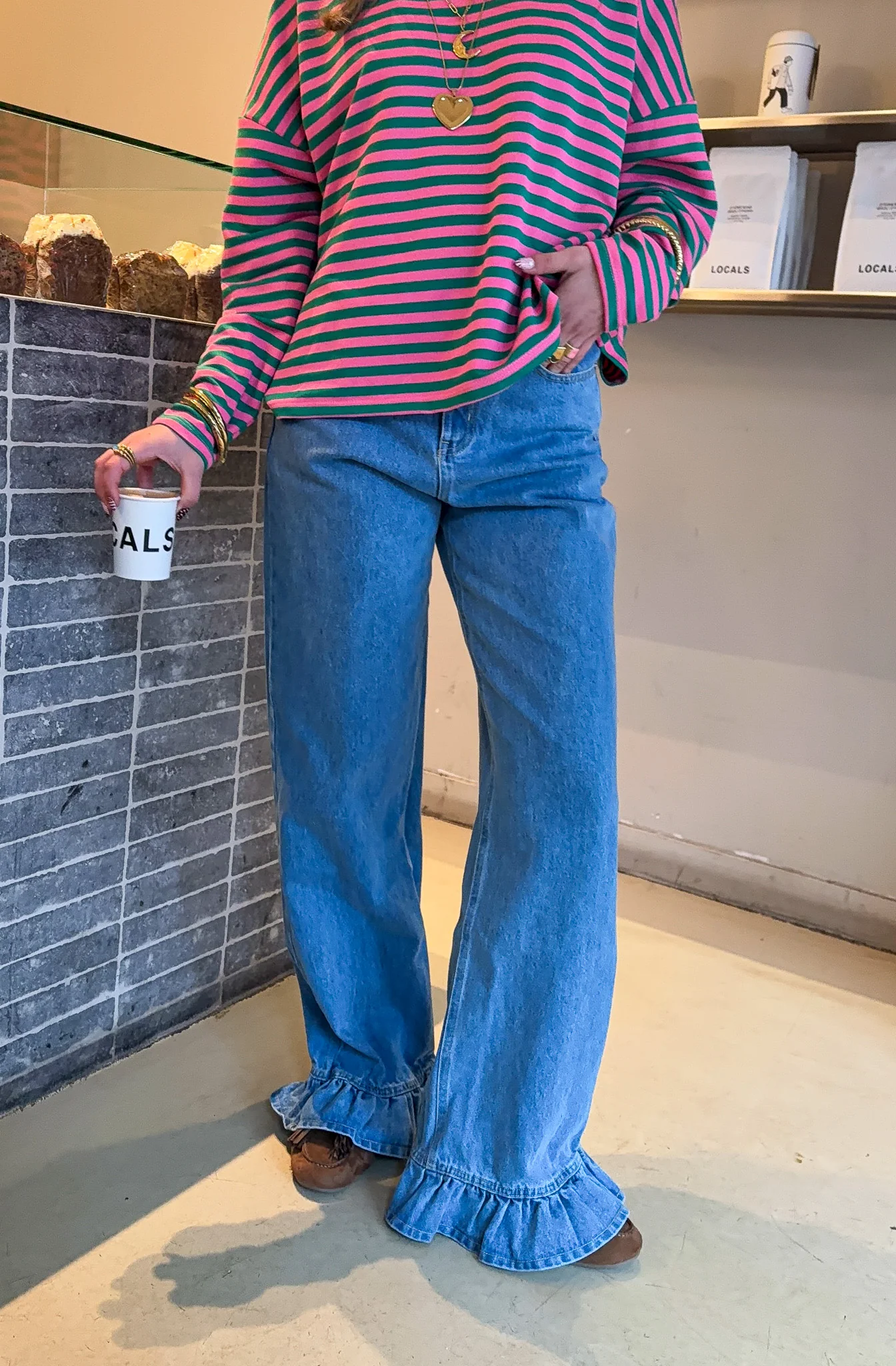 May Straight Leg Ruffle Jeans - Image 7