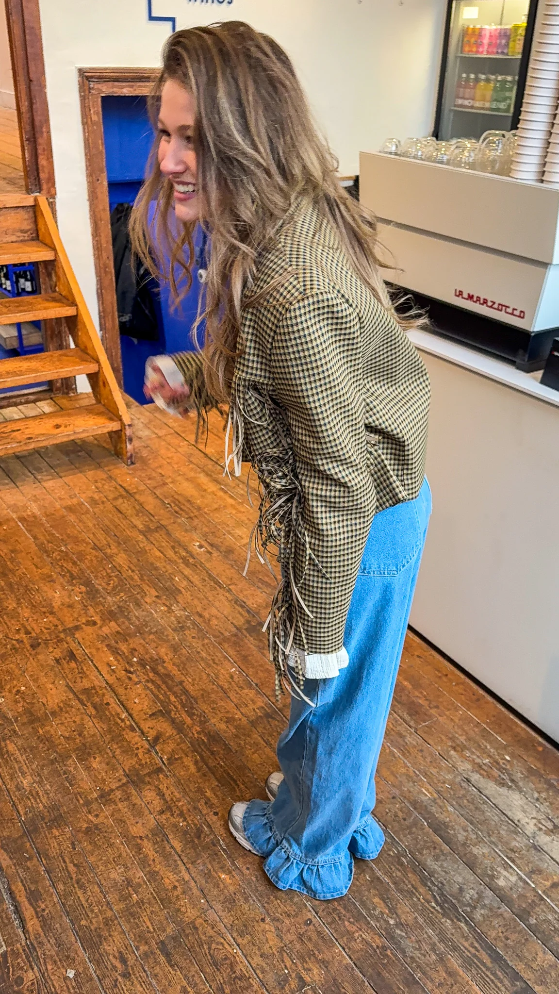 May Straight Leg Ruffle Jeans - Image 8