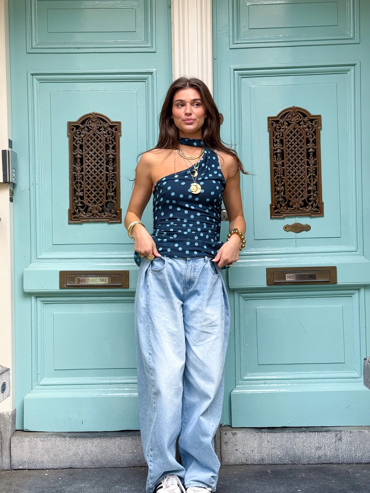 Misha Stippen Top Aqua - Image 5