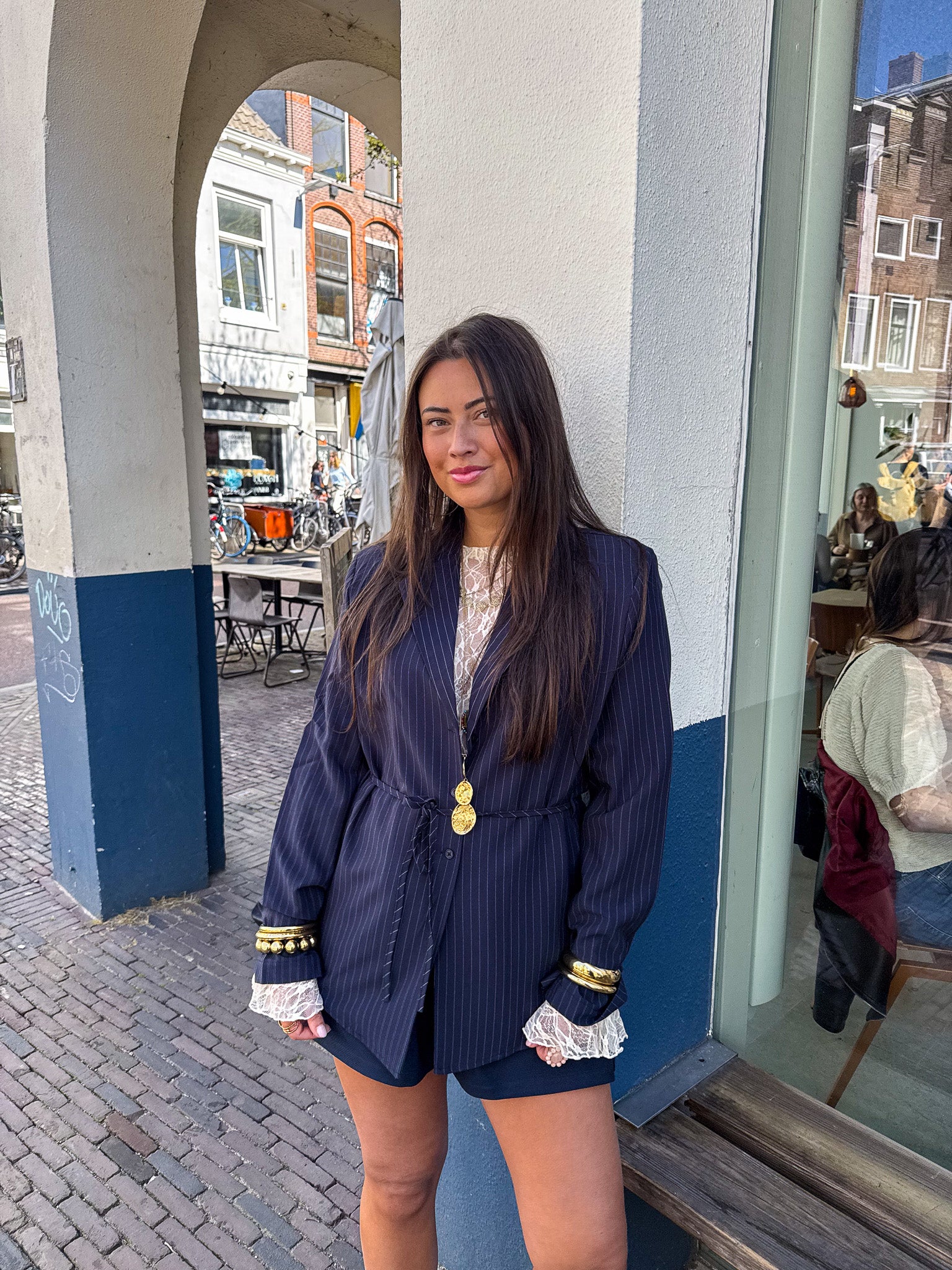 Mist Blazer Navy Gestreept - Image 2