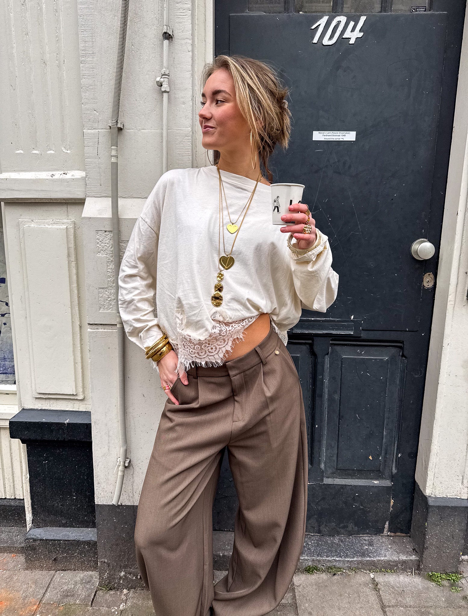 Nina Barrel Pantalon Khaki - Image 4