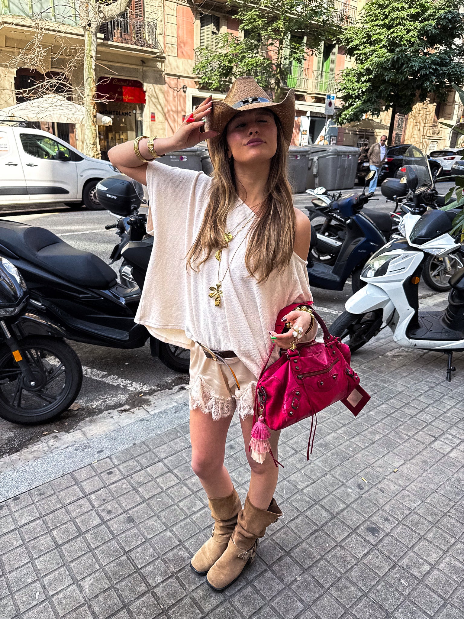 Nomi Off Shoulder Shirt Beige - Image 7