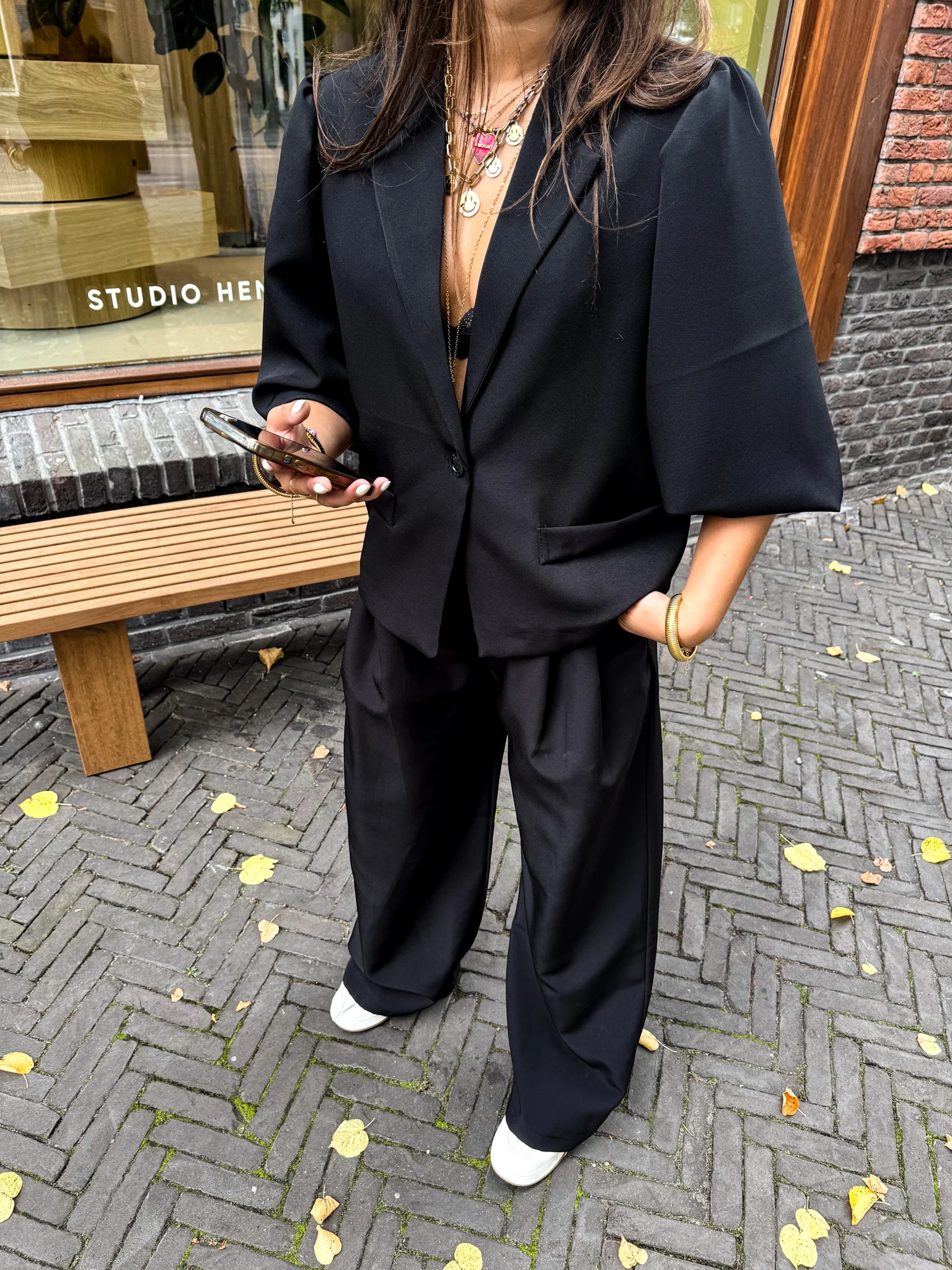 Nora Korte Mouwen Blazer Zwart - Image 7