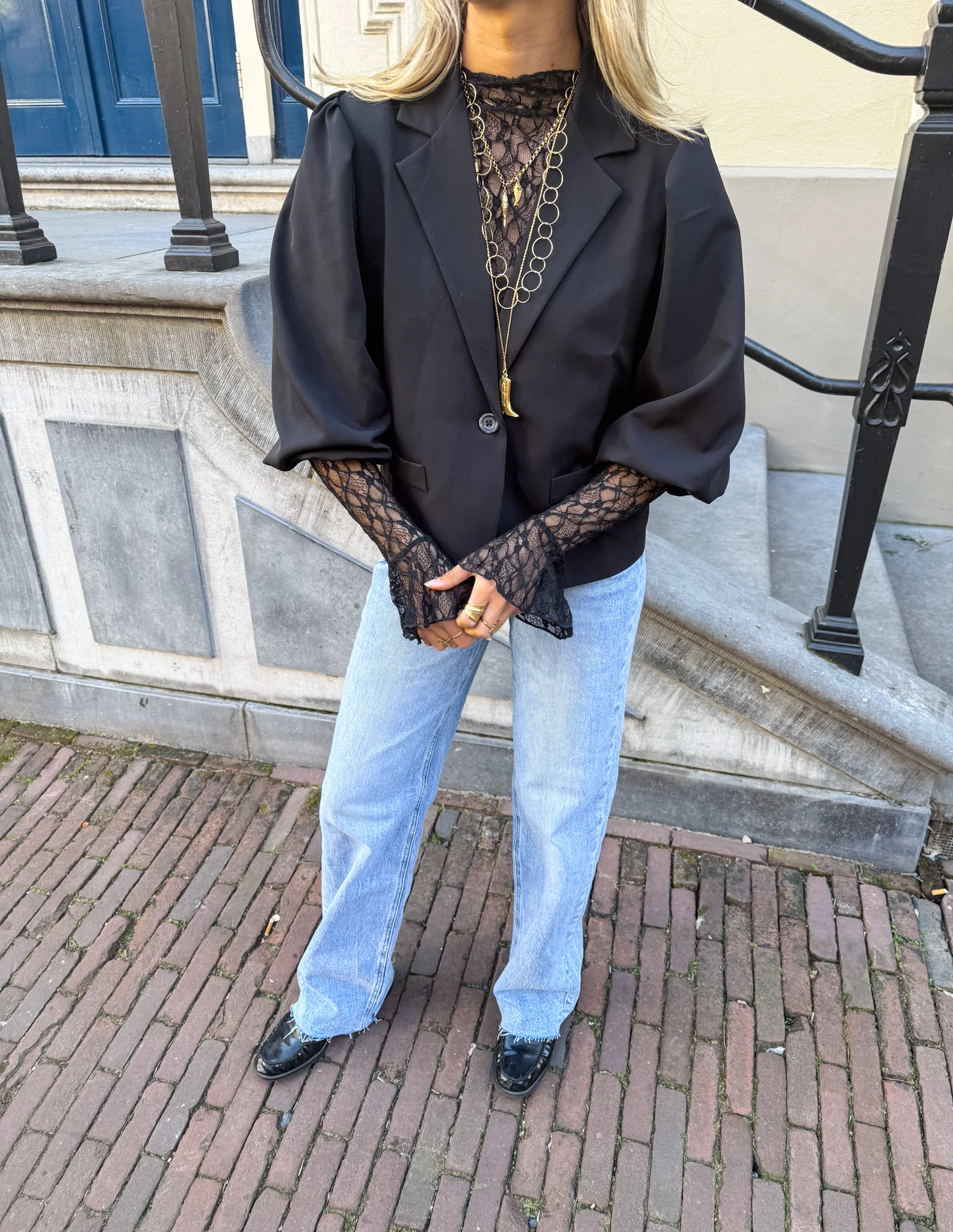 Nora Korte Mouwen Blazer Zwart - Image 5