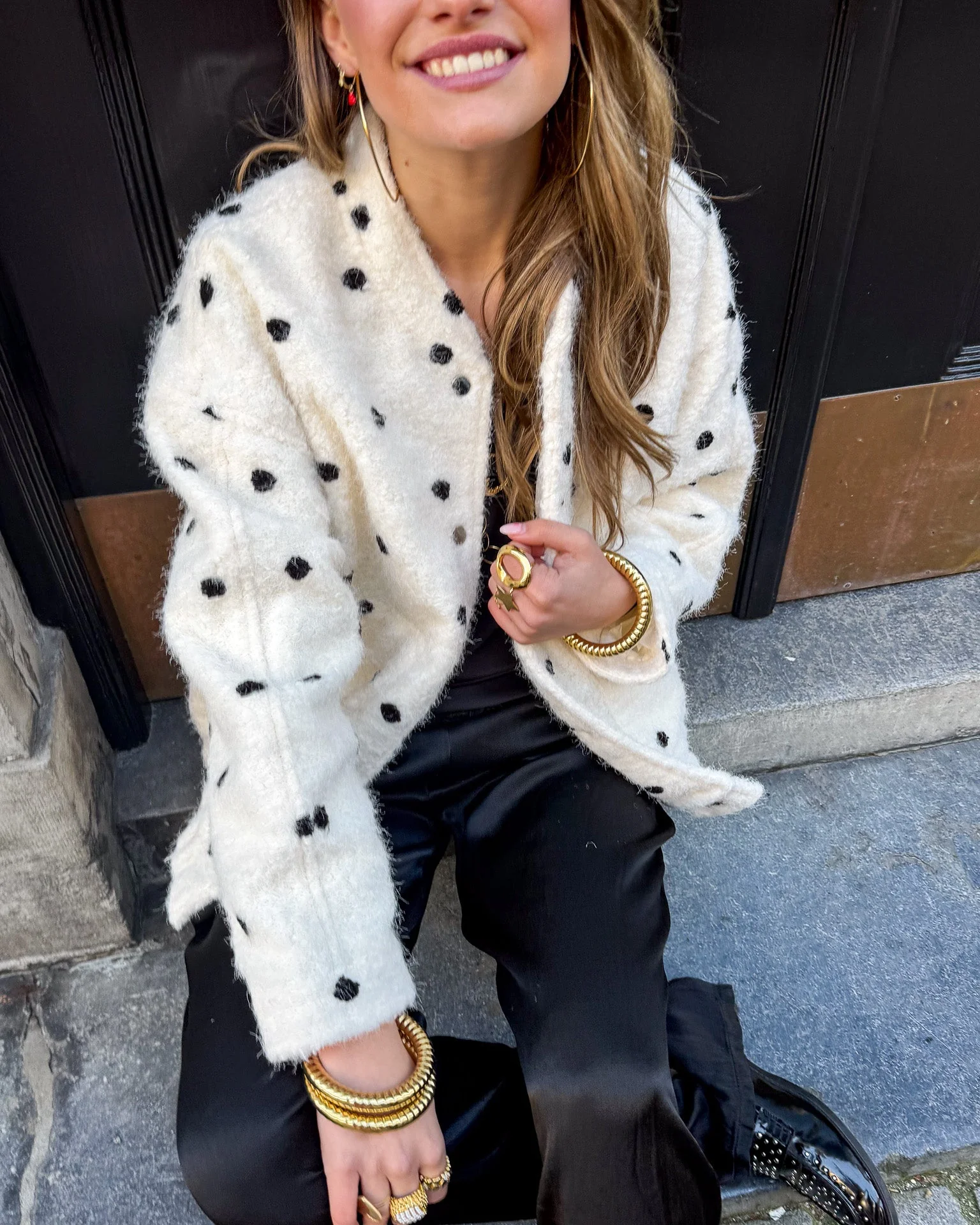 Ollie Dots Jacket Wit