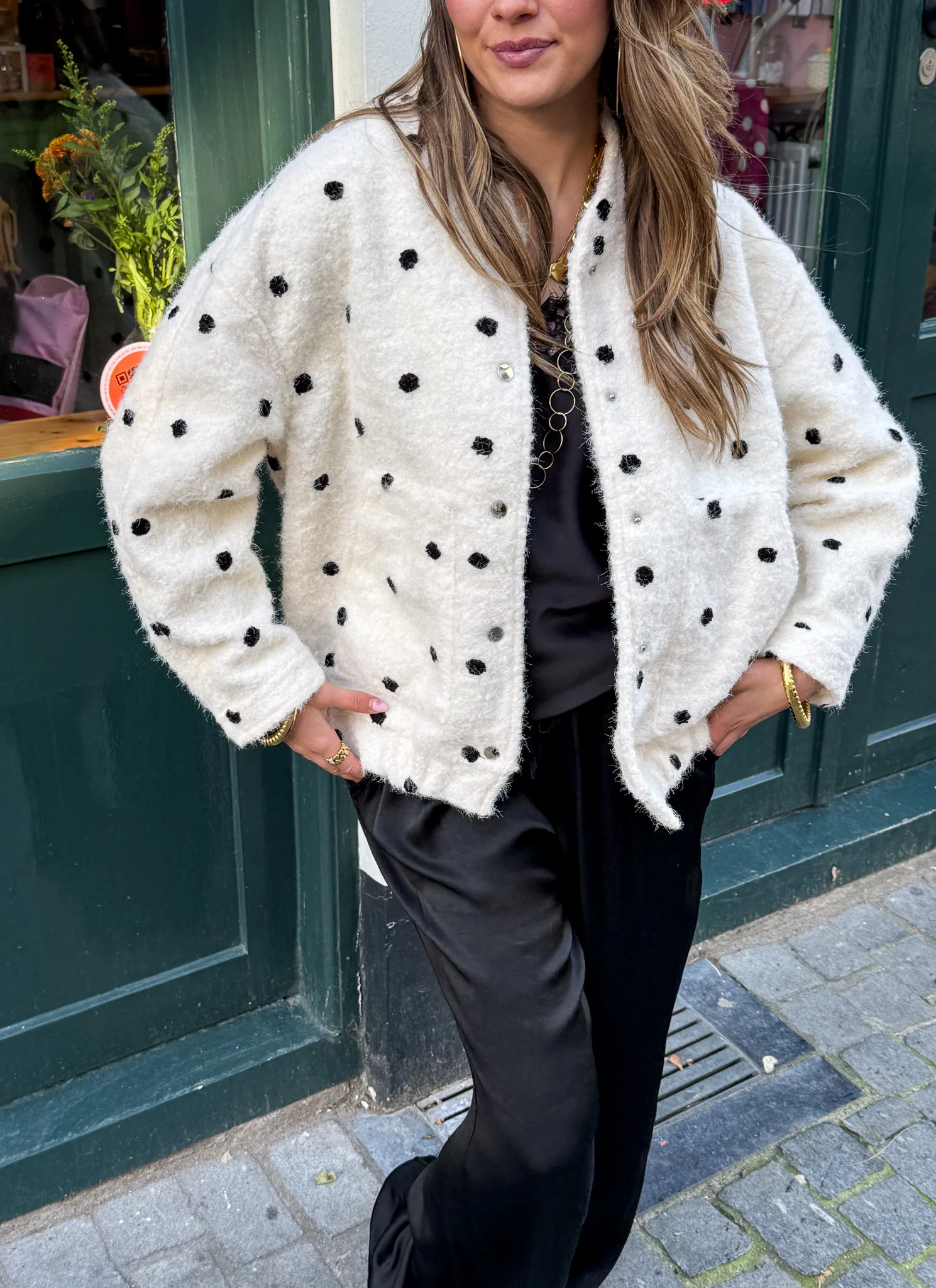 Ollie Dots Jacket Wit - Image 5
