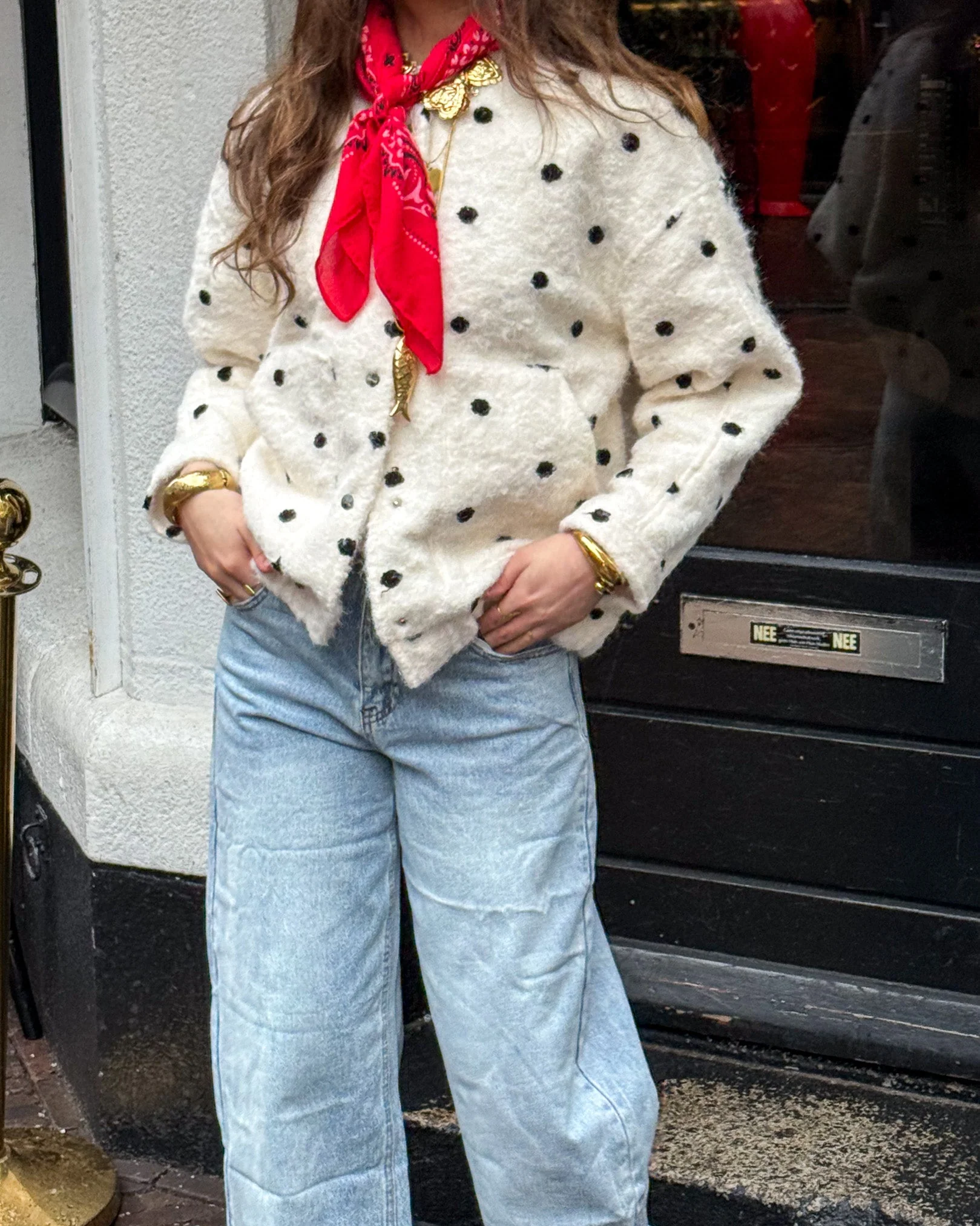 Ollie Dots Jacket Wit - Image 6