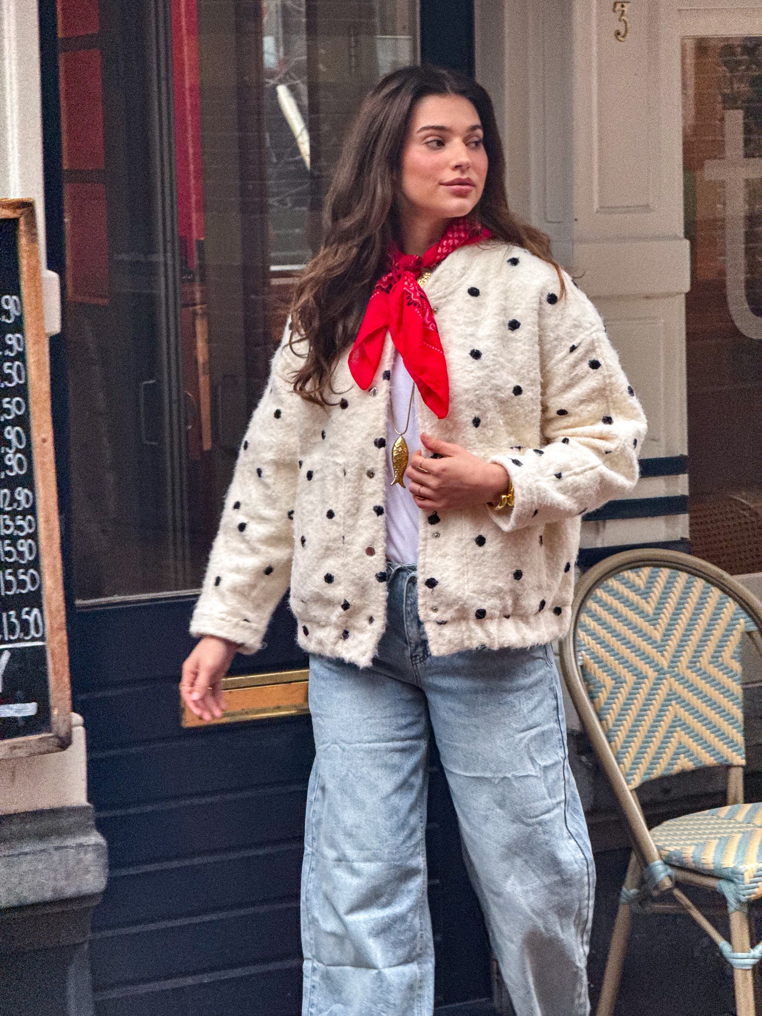 Ollie Dots Jacket Wit - Image 7