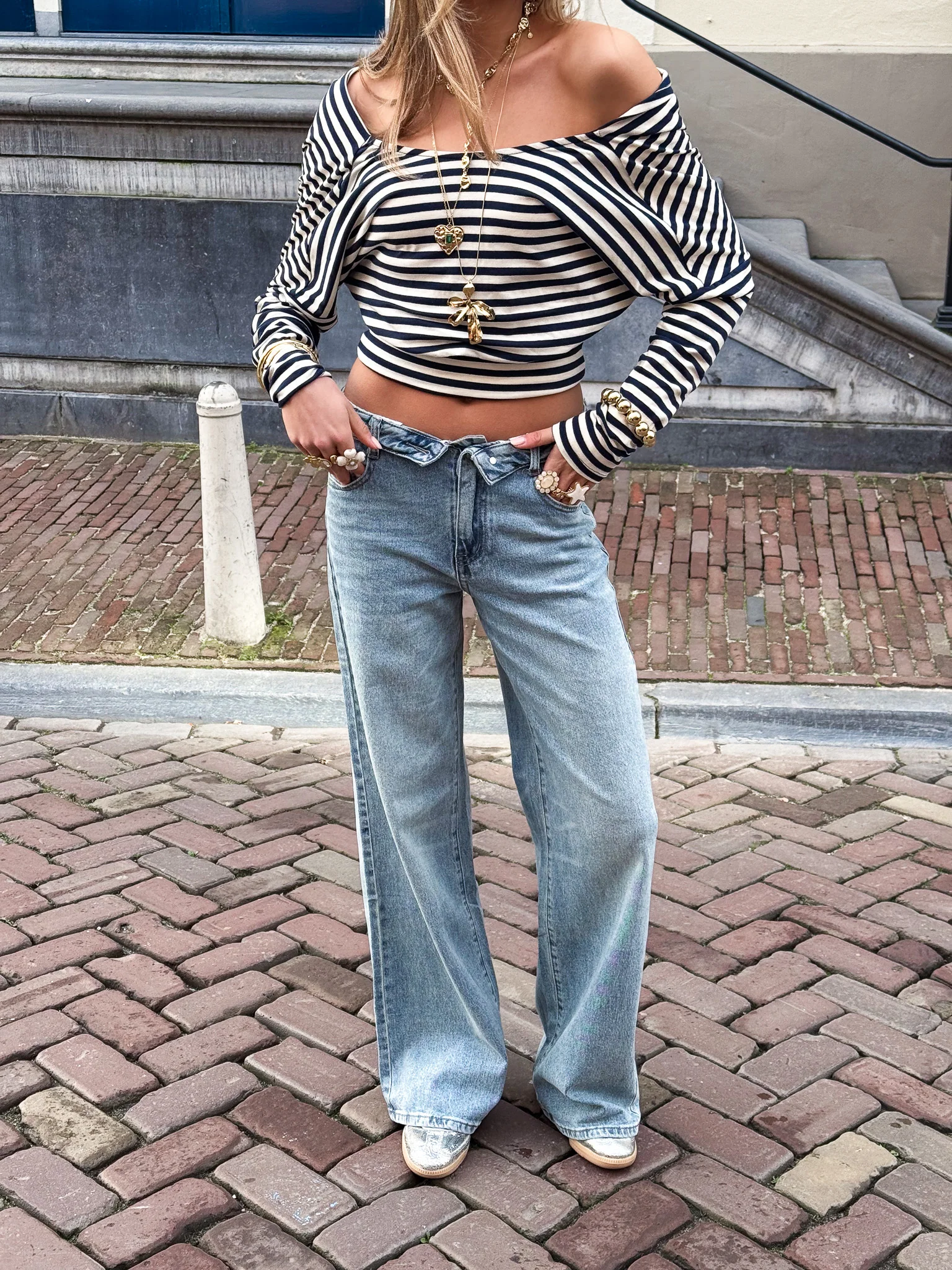 Pierro Streep Top Navy - Image 4