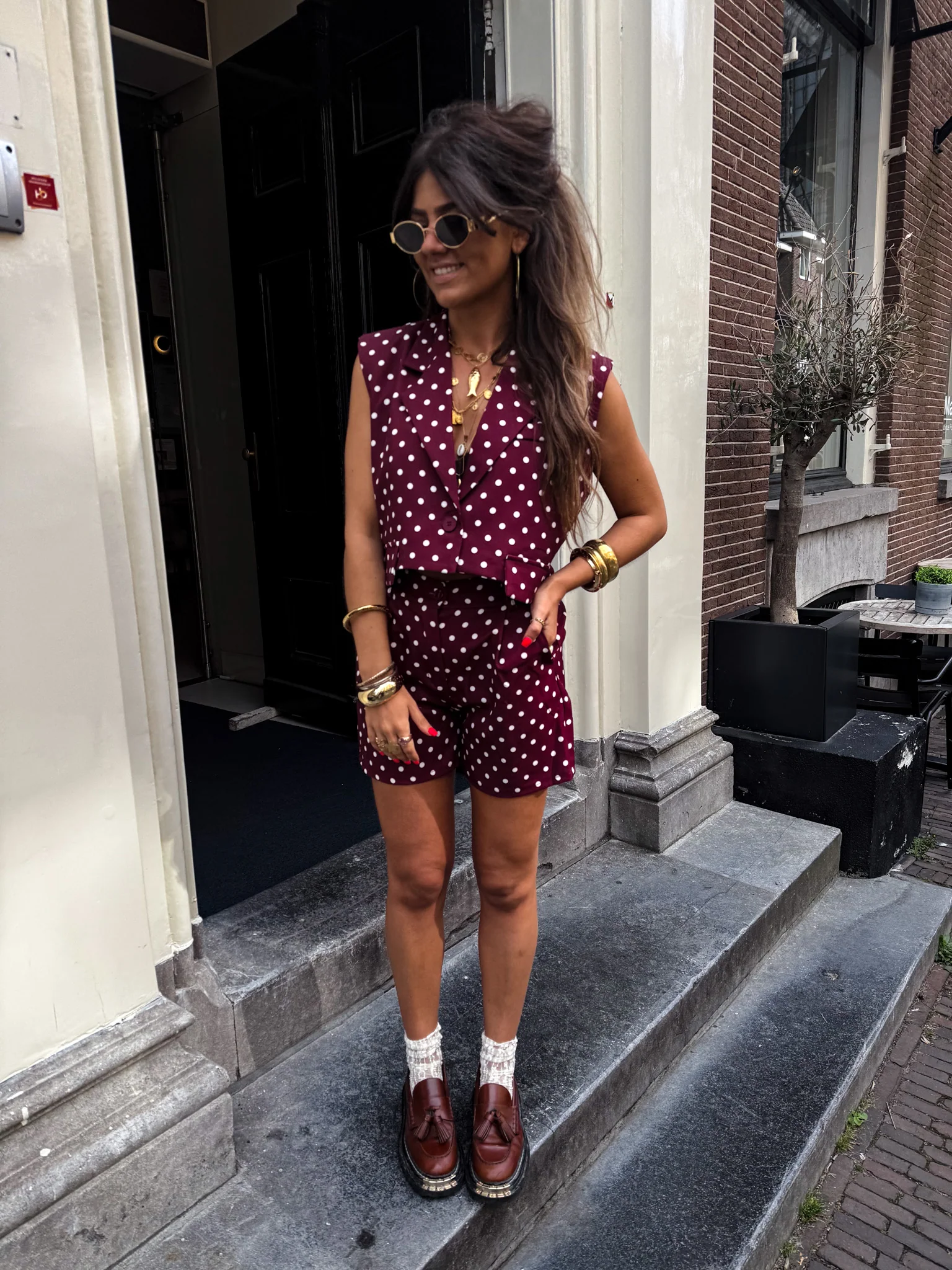 Pom Dots Short Bordeaux - Image 3