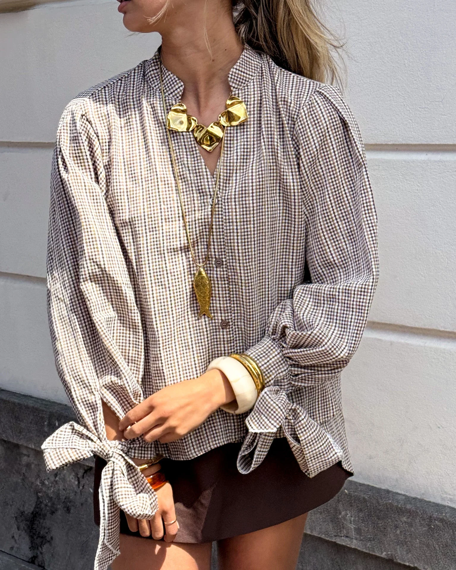 Reims Soft Blouse Bruin - Image 3
