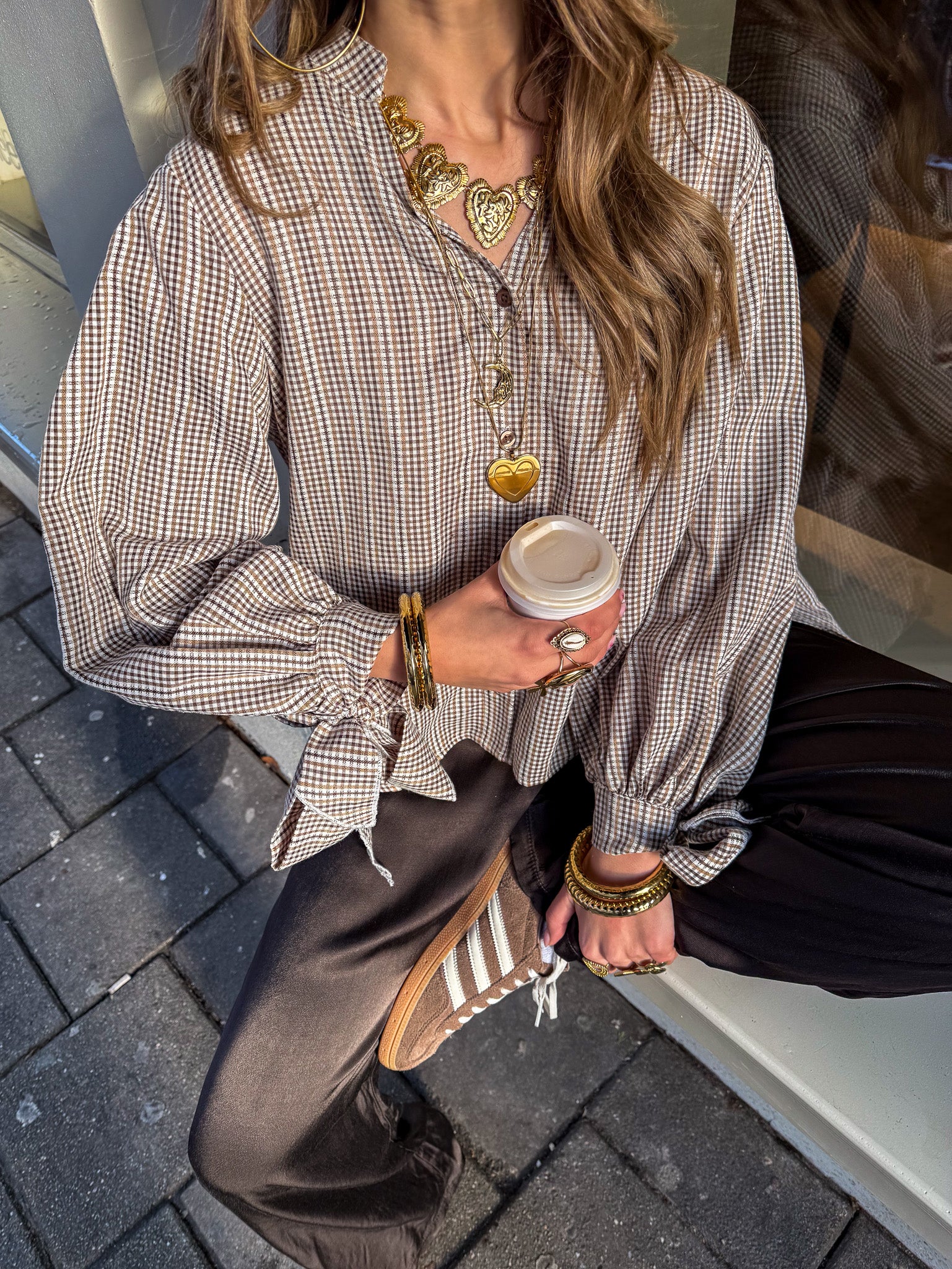 Reims Soft Blouse Bruin - Image 6