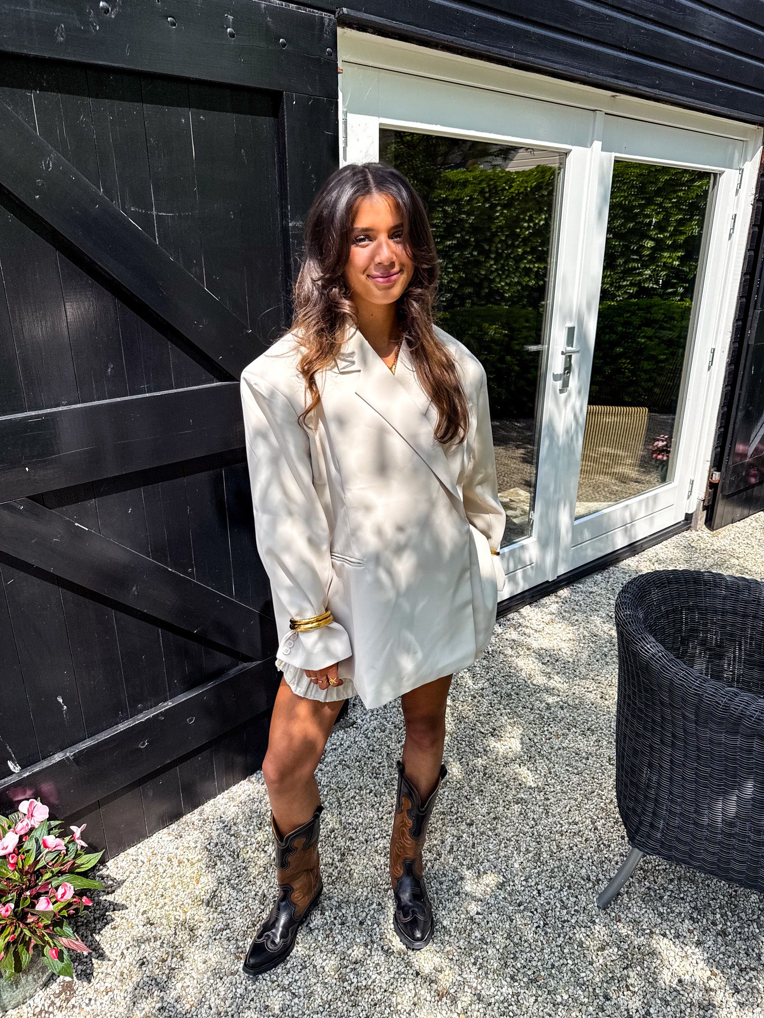 Saint Oversized Blazer Beige - Image 4