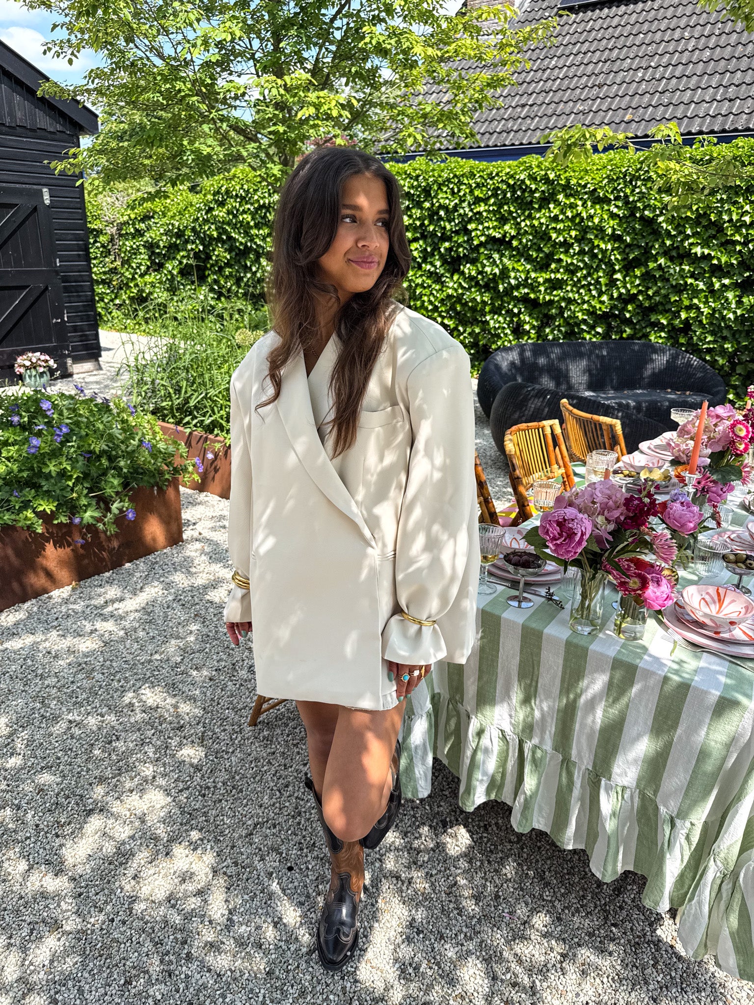 Saint Oversized Blazer Beige - Image 8