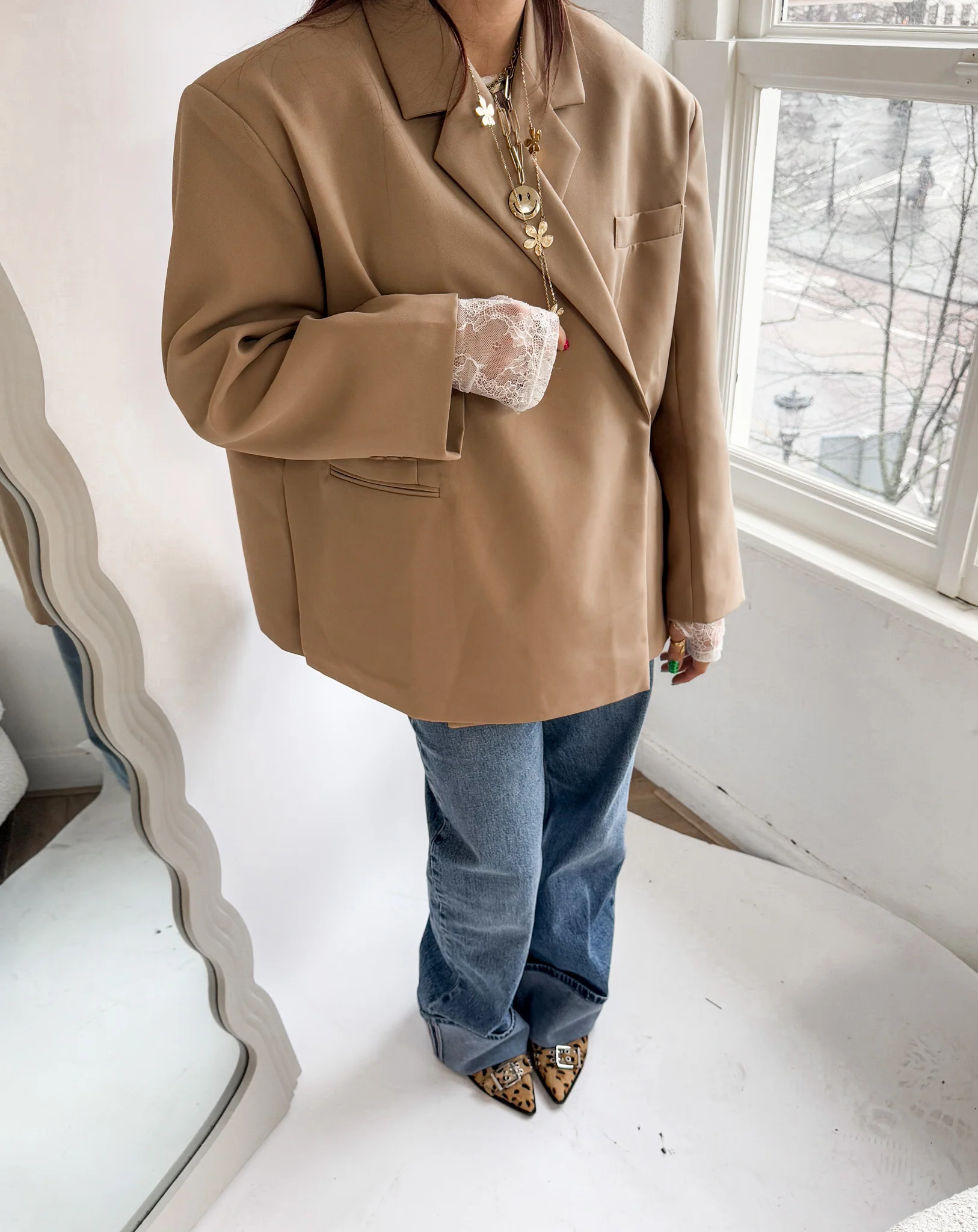 Saint Oversized Blazer Camel - Image 3