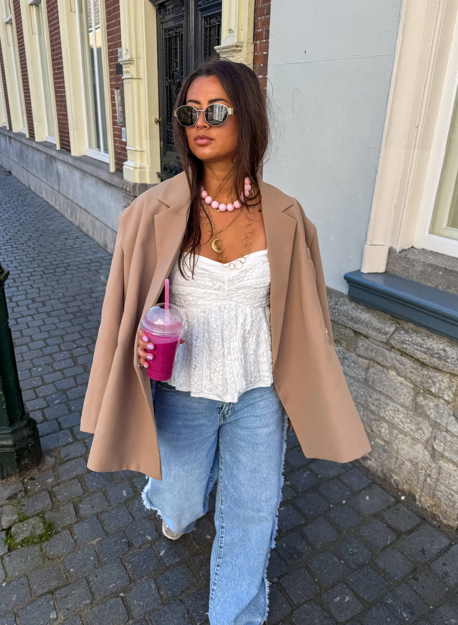 Saint Oversized Blazer Camel - Image 4