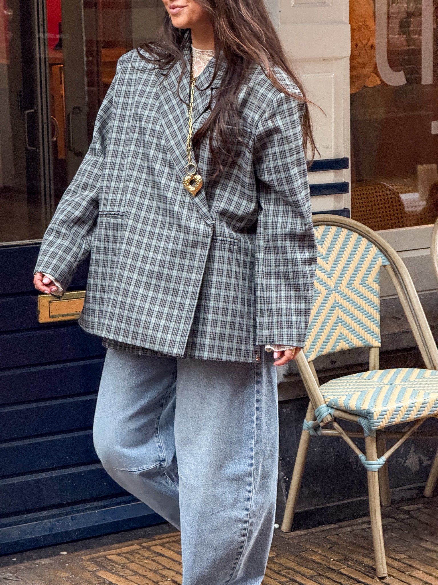 Saint Blazer Geruit Blauw - Image 6