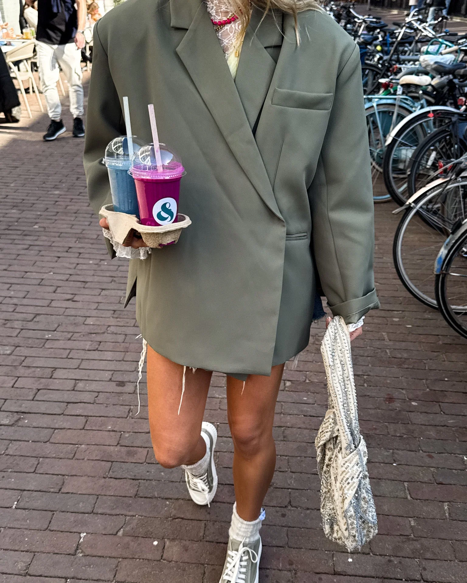 Saint Oversized Blazer Army Groen