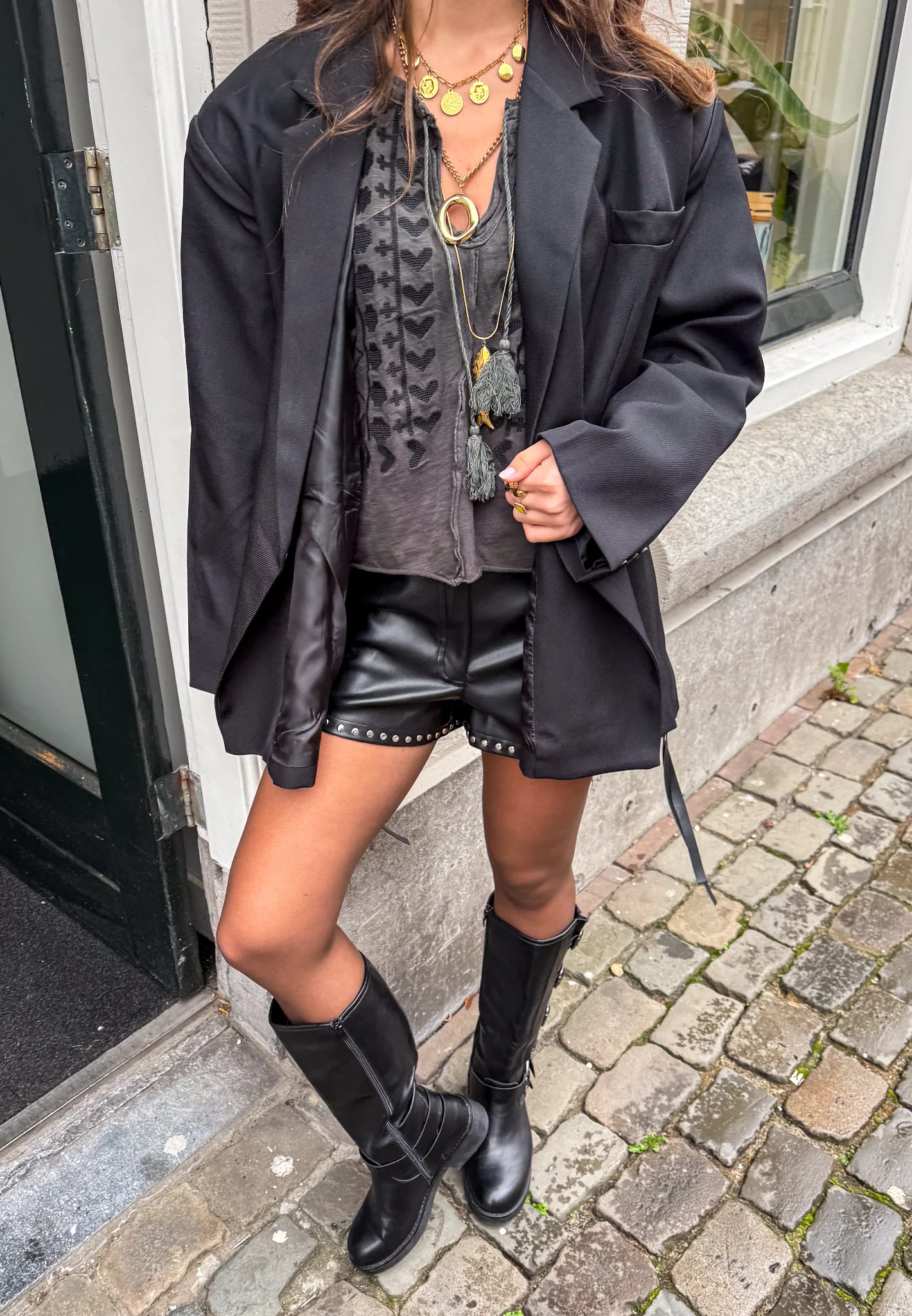 Saint Oversized Blazer Zwart - Image 7