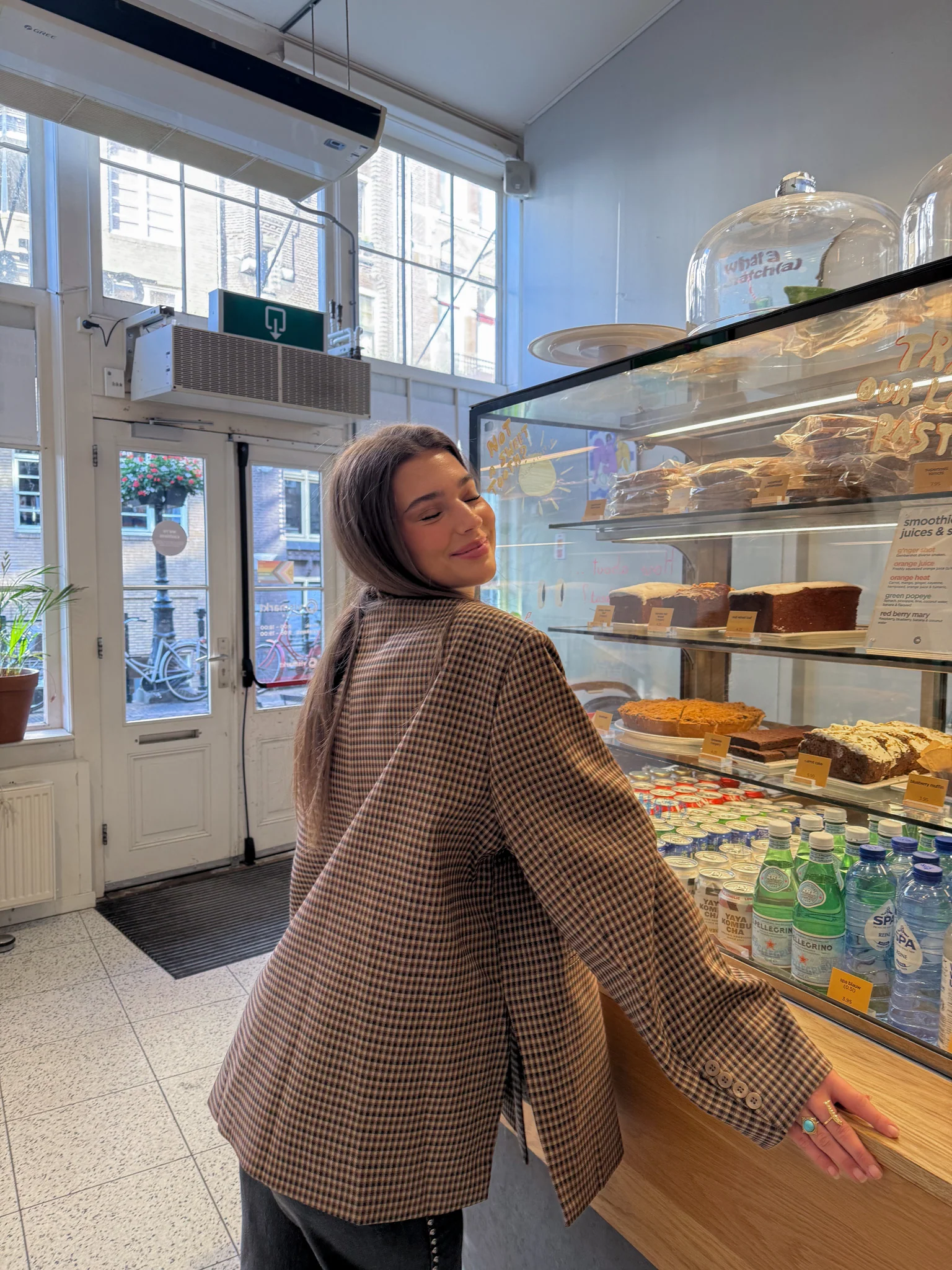 Saint Oversized Geruite Blazer Bruin - Image 6