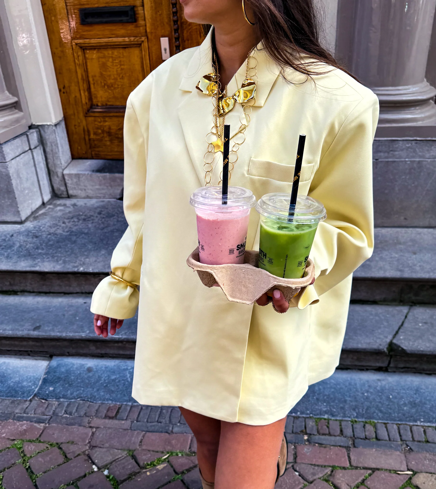 Saint Oversized Blazer Lichtgeel - Image 10