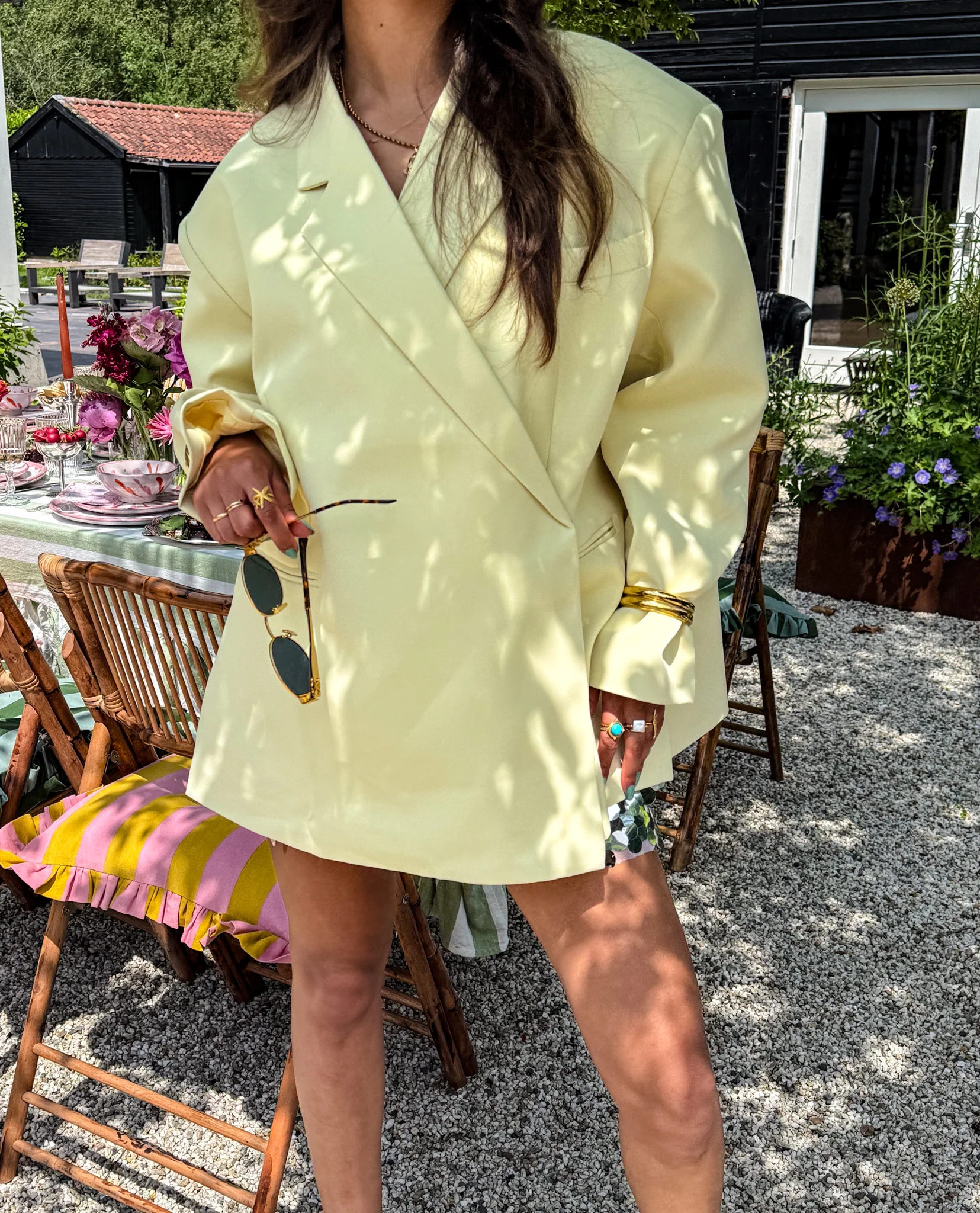 Saint Oversized Blazer Lichtgeel - Image 4