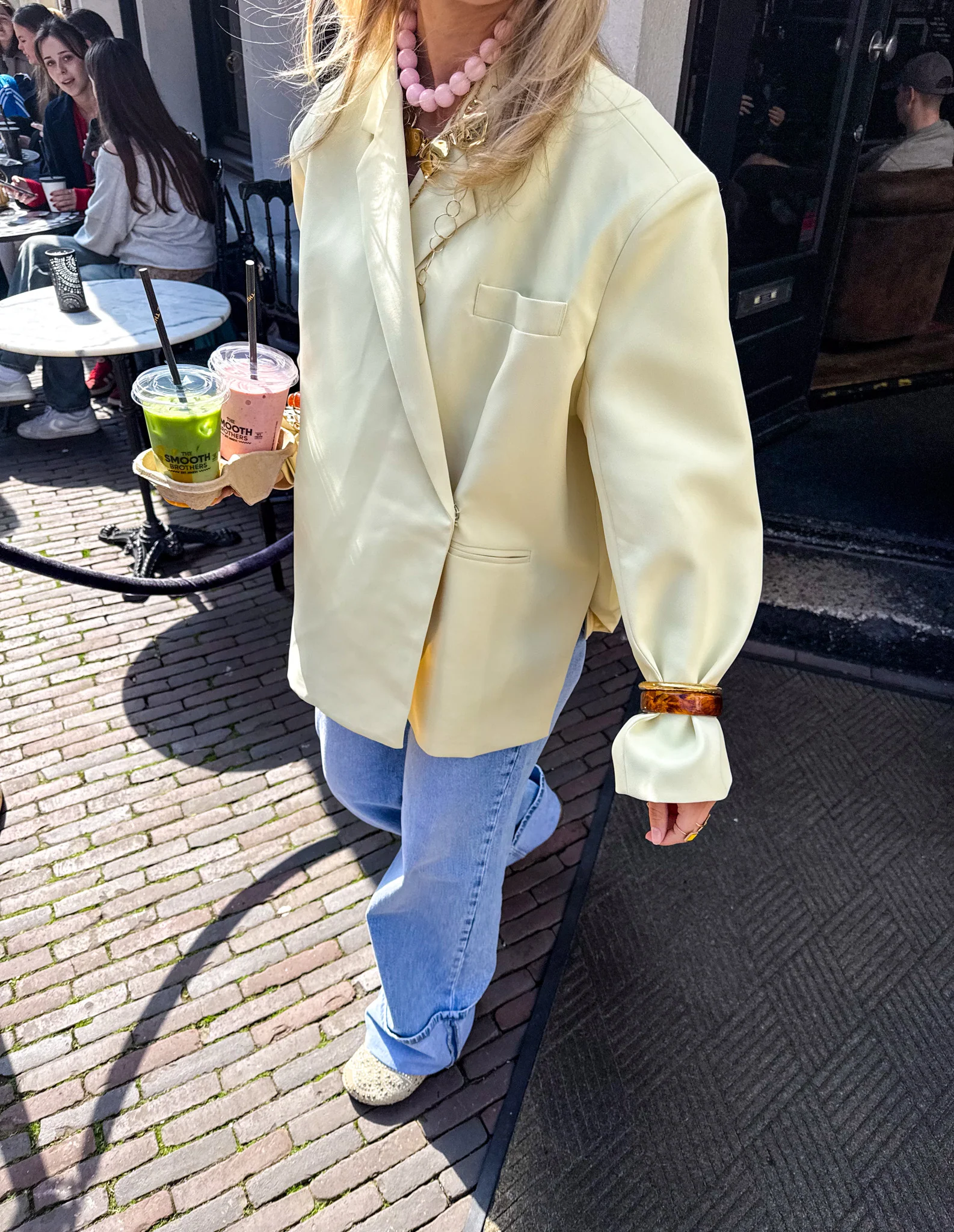 Saint Oversized Blazer Lichtgeel - Image 9
