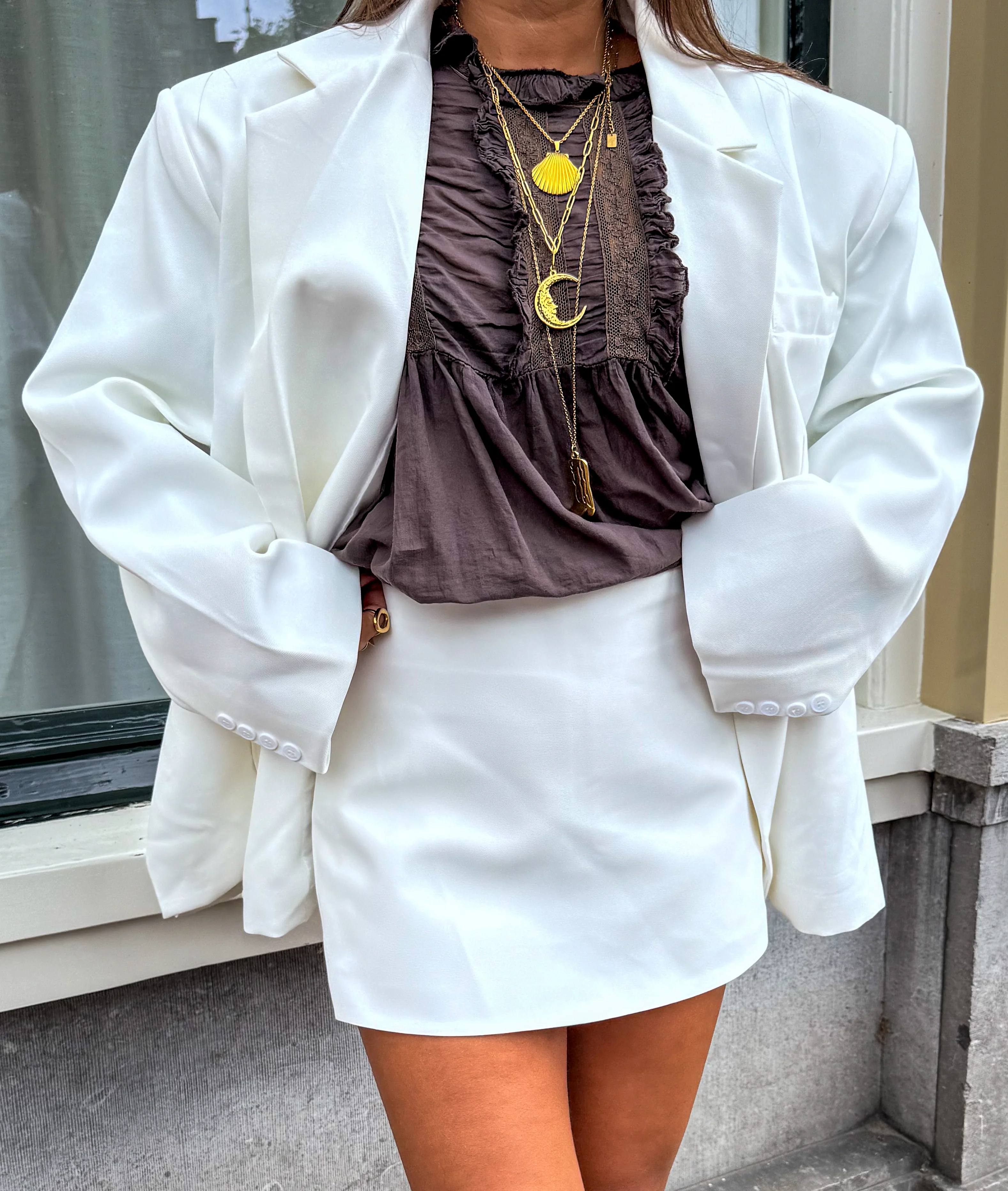 Saint Oversized Blazer Wit - Image 4