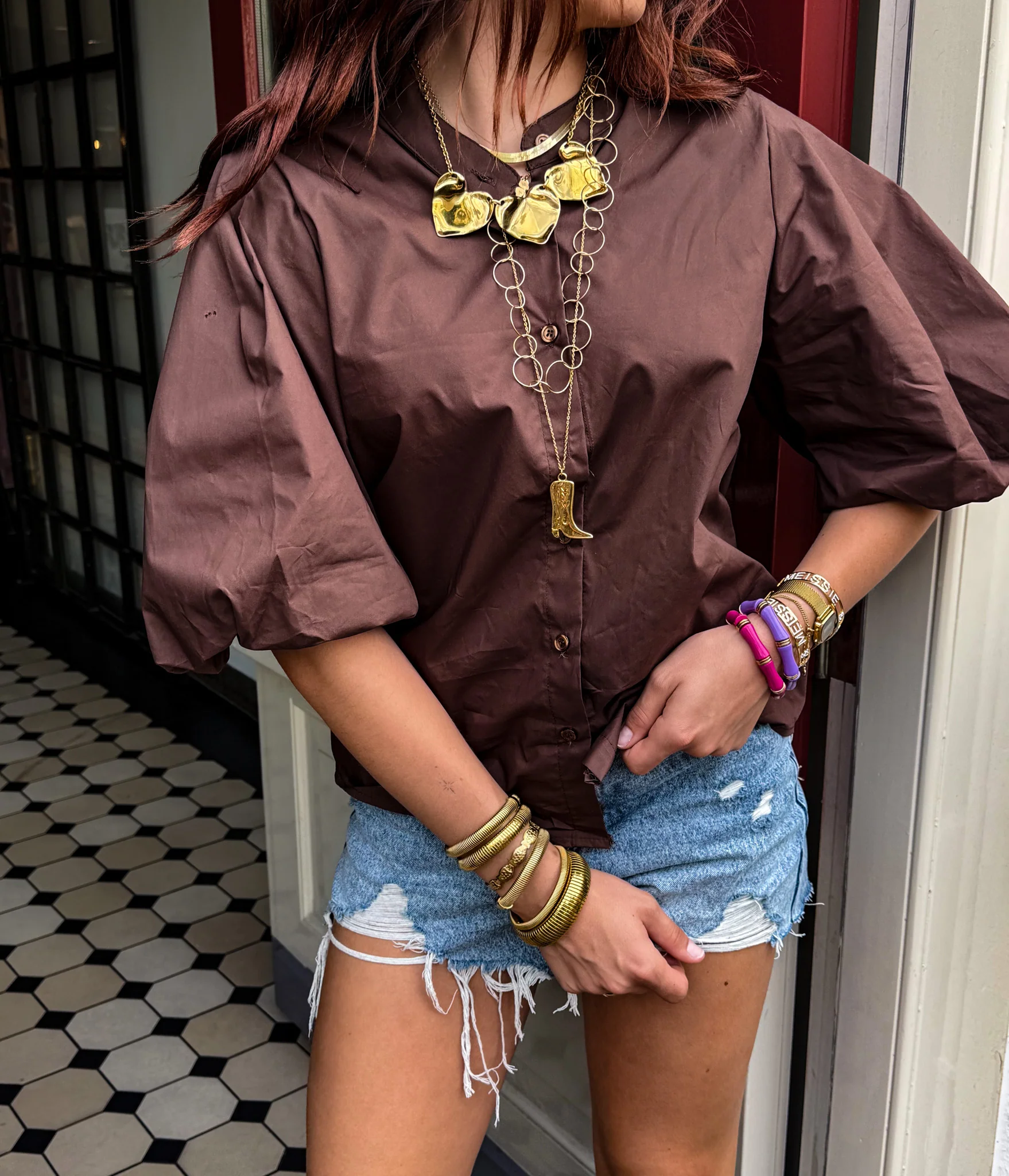 Sanne Blouse Bruin - Image 8