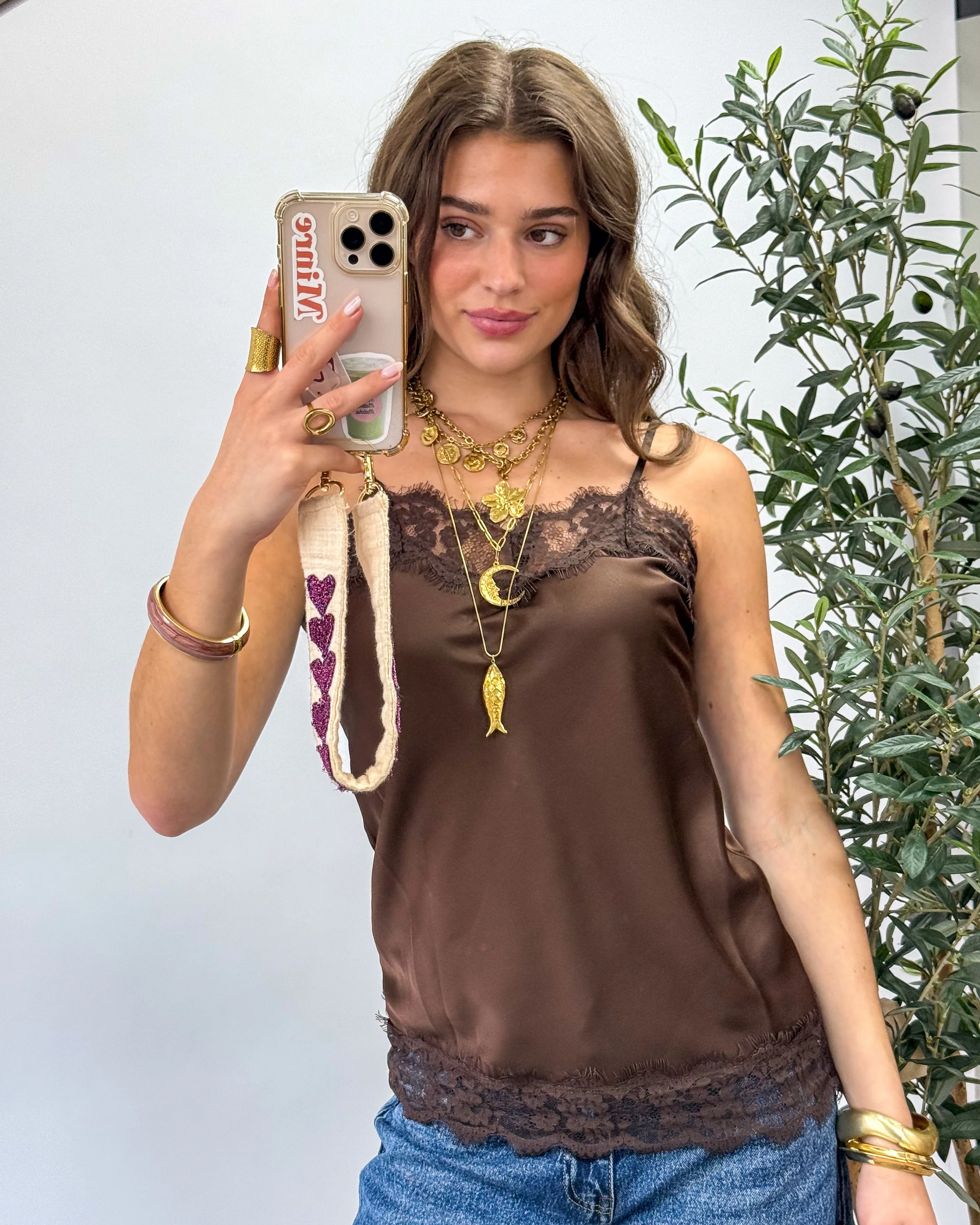 Sensa Lace Top Bruin