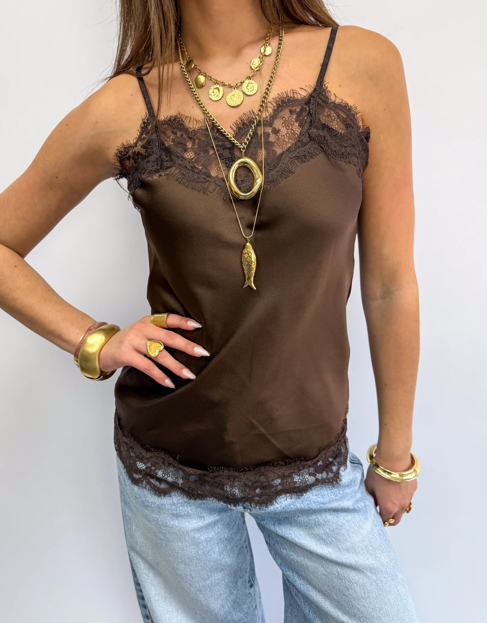 Sensa Lace Top Bruin - Image 2