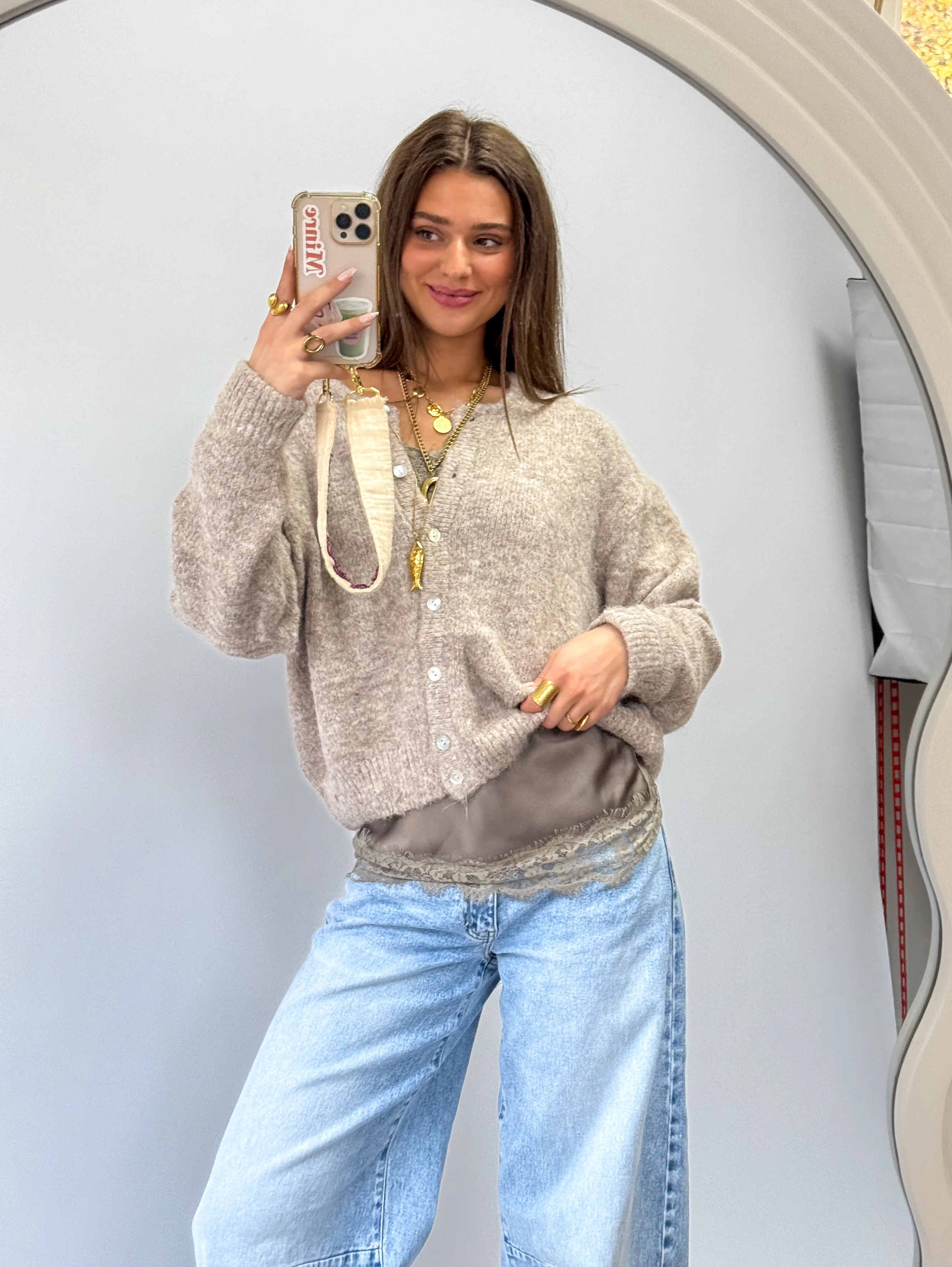 Sensa Lace Top Taupe - Image 3