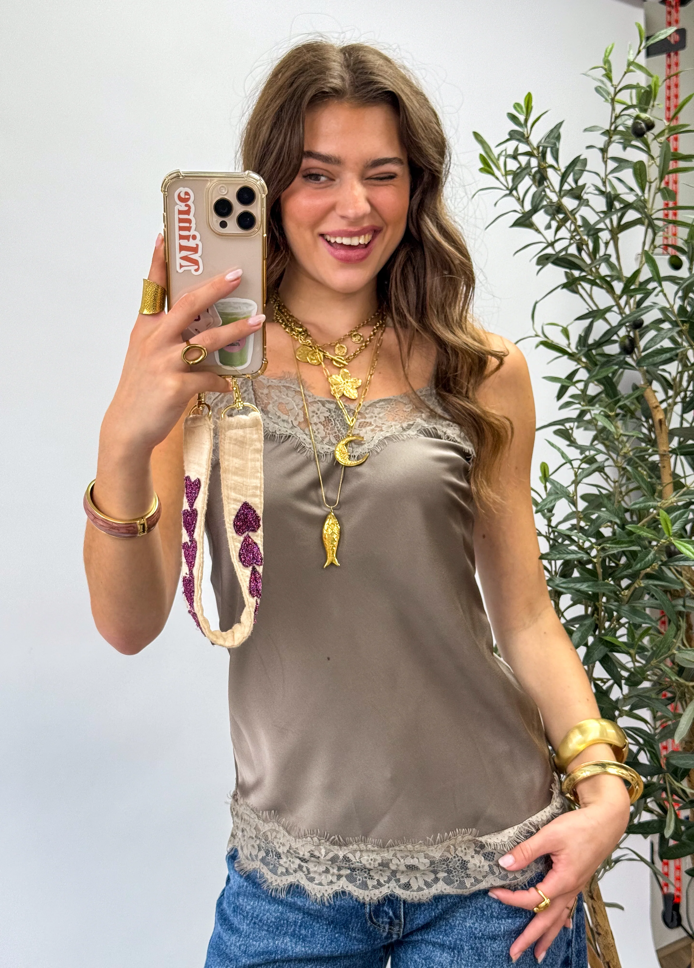 Sensa Lace Top Taupe - Image 4