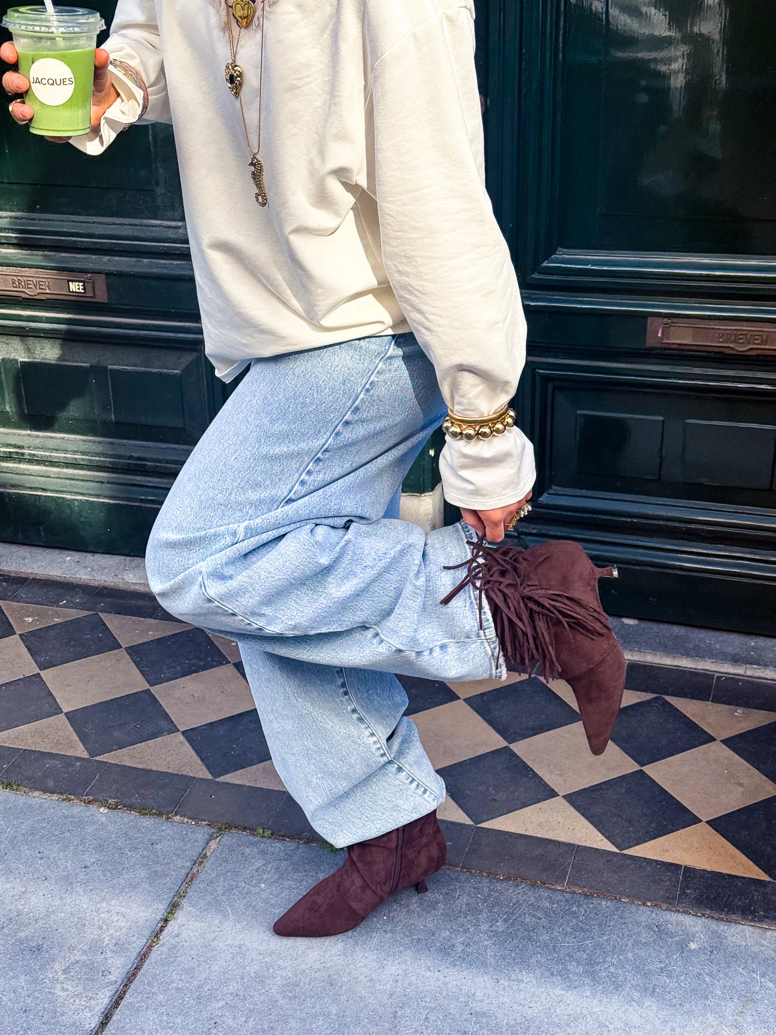 Slouchy Franje Laars Bruin - Image 5