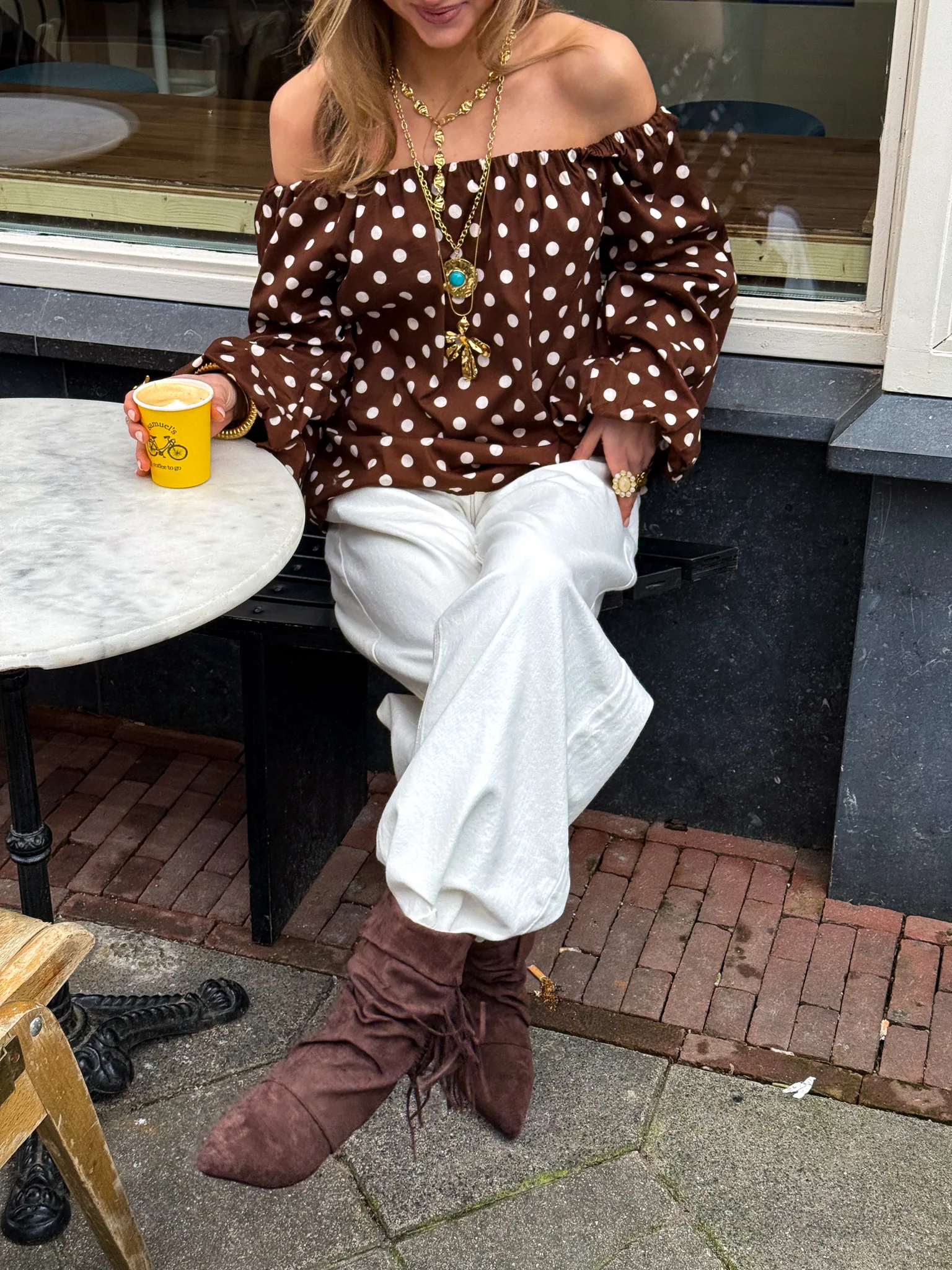 Slouchy Franje Laars Bruin - Image 6