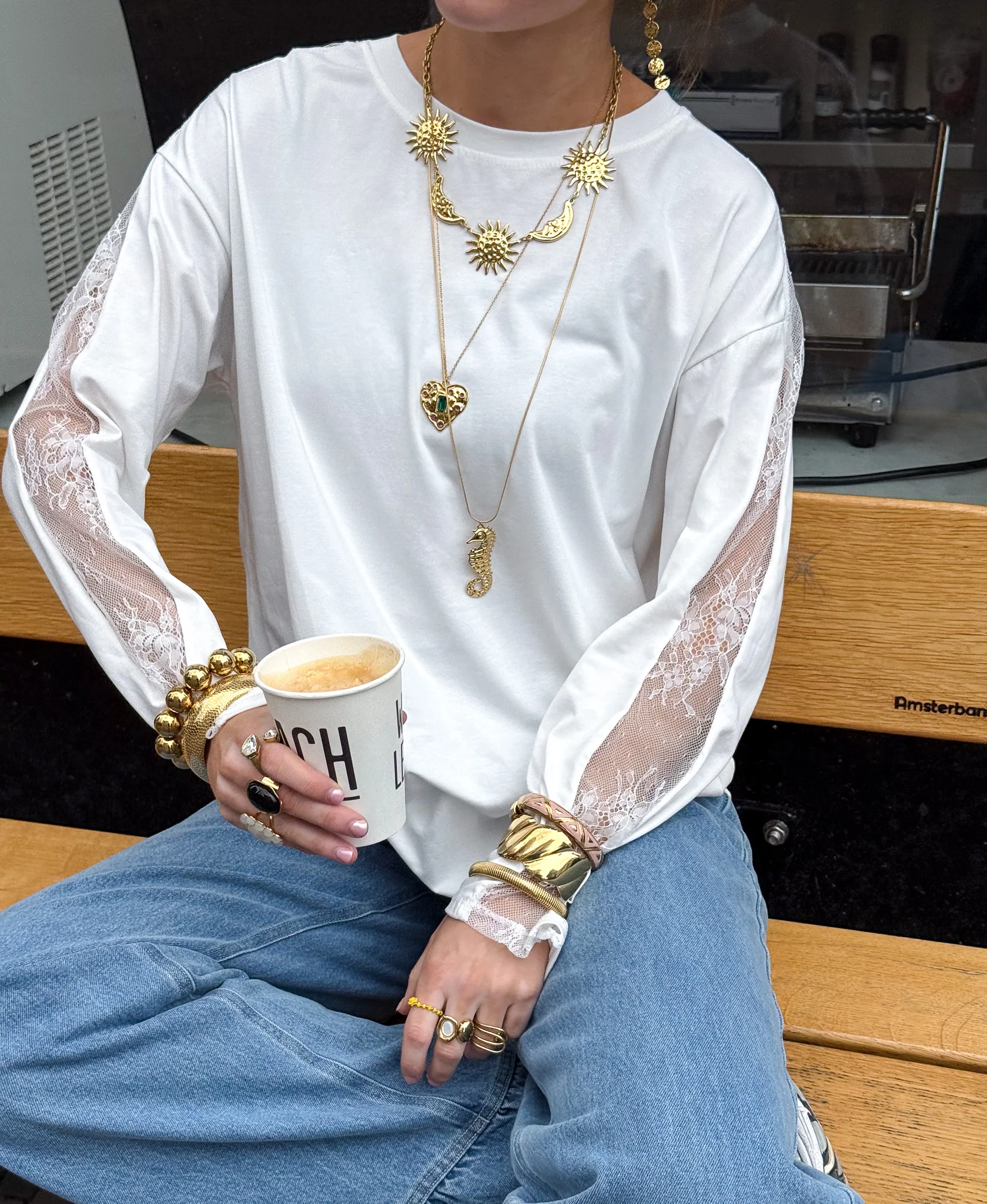 Sterre Longsleeve Wit Lace - Image 5