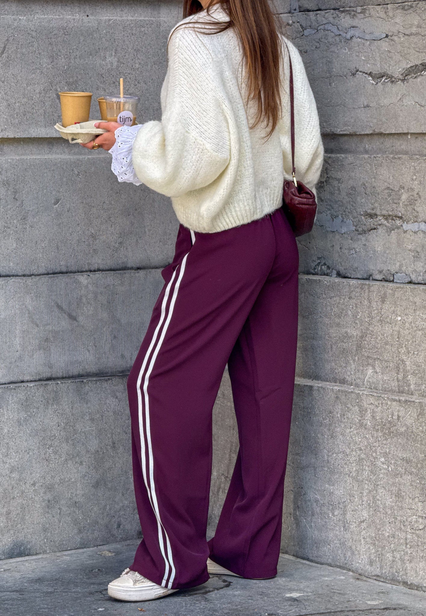 Striped Pants Bordeaux - Image 5