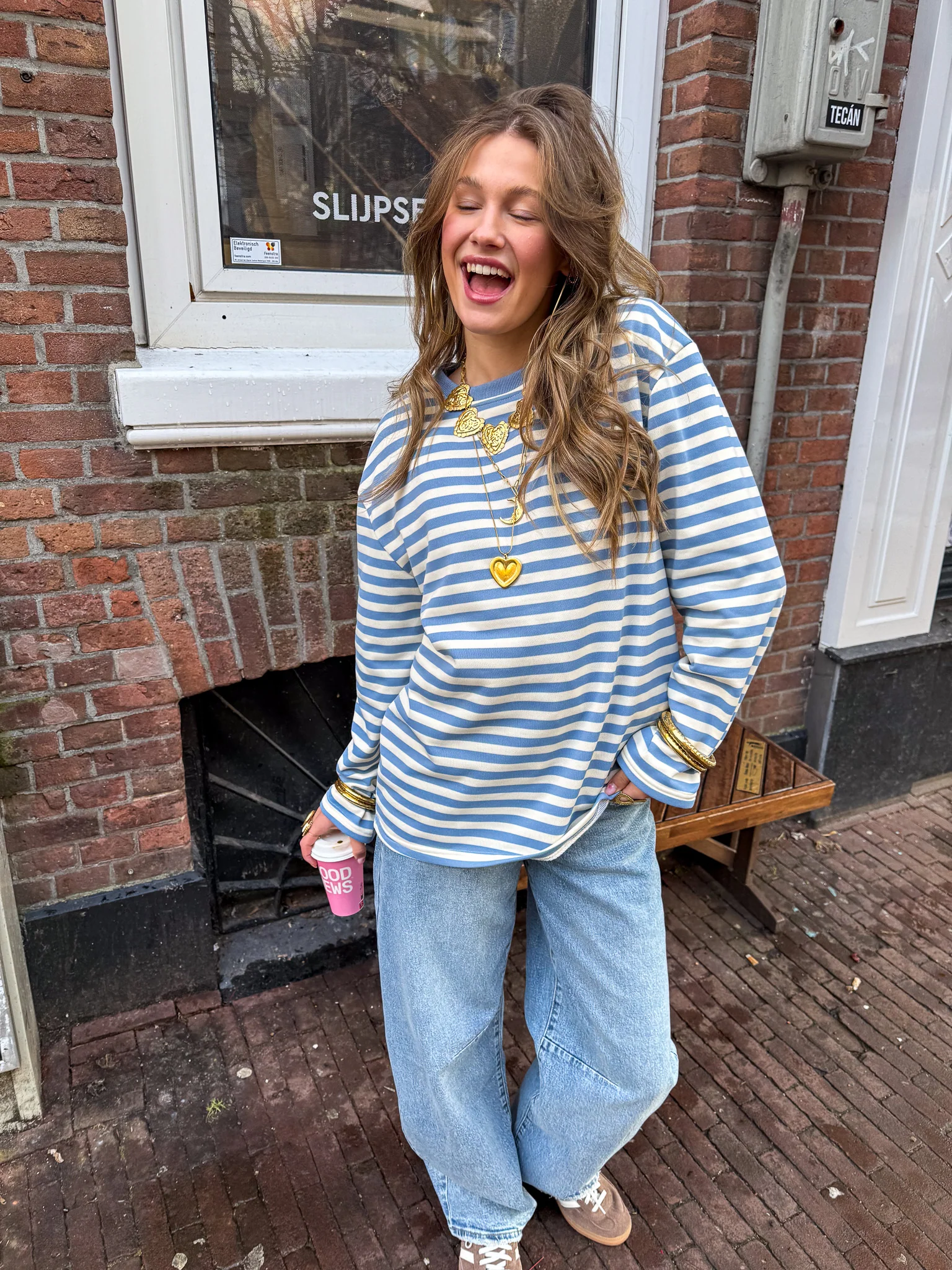 Stripes on Stripes Longsleeve Blauw - Image 3