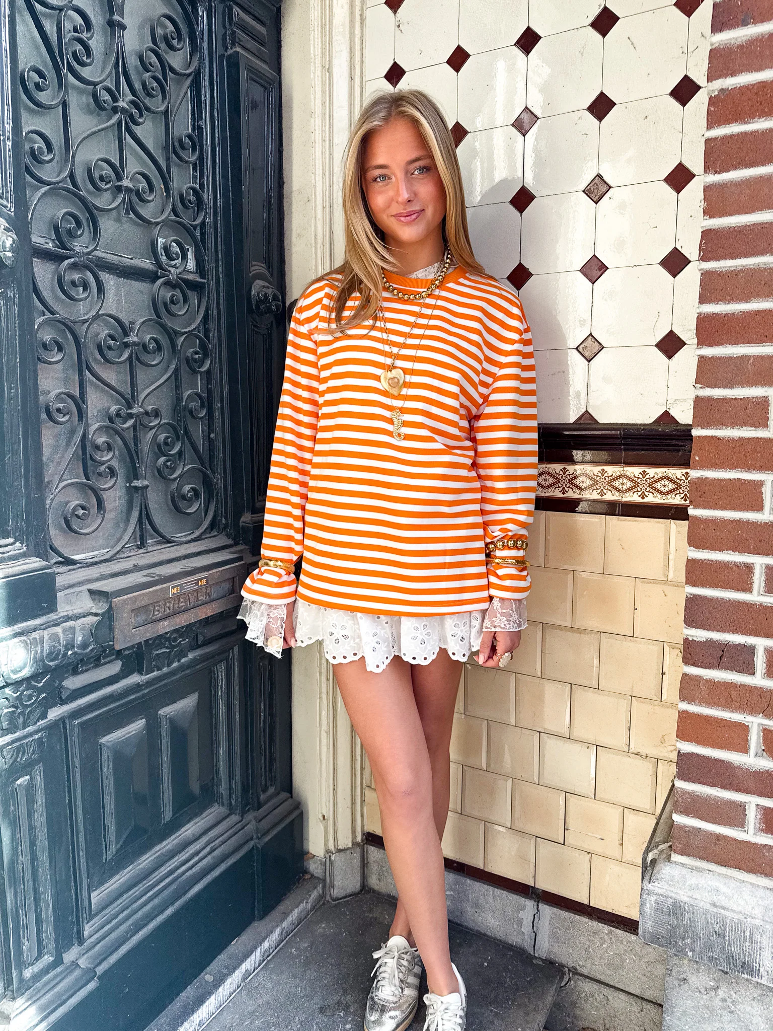 Stripes on Stripes Longsleeve Oranje - Image 4