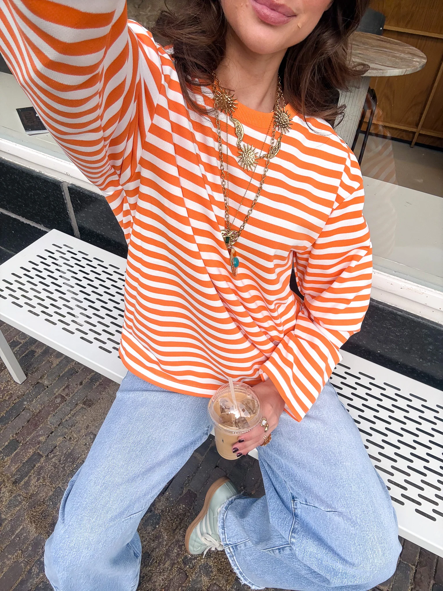 Stripes on Stripes Longsleeve Oranje - Image 5