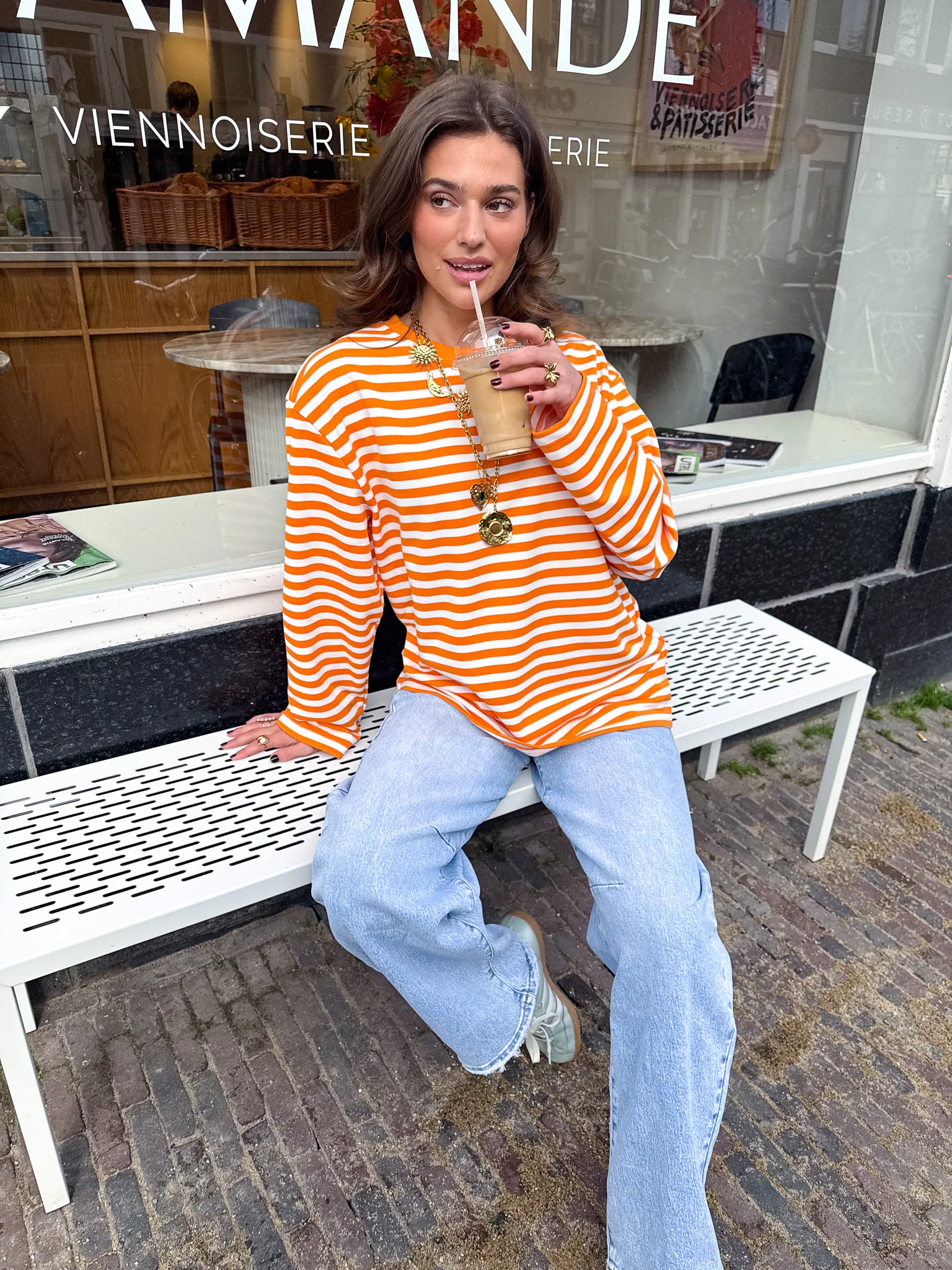 Stripes on Stripes Longsleeve Oranje - Image 8