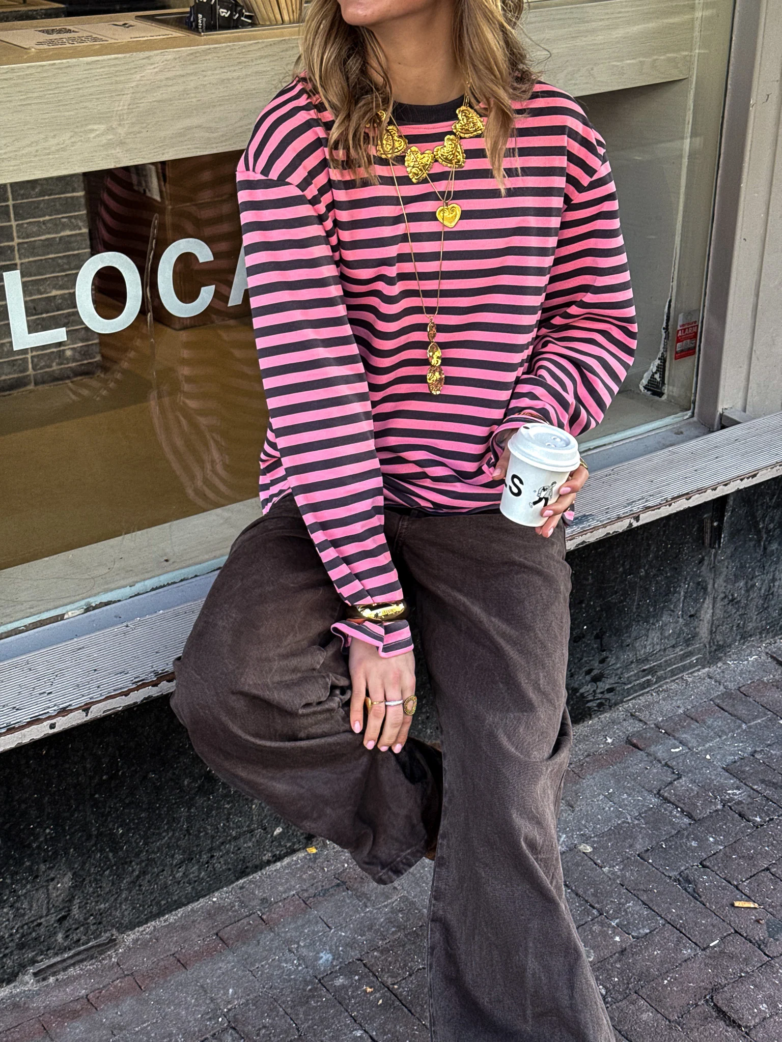 Stripes on Stripes Longsleeve Roze - Image 4