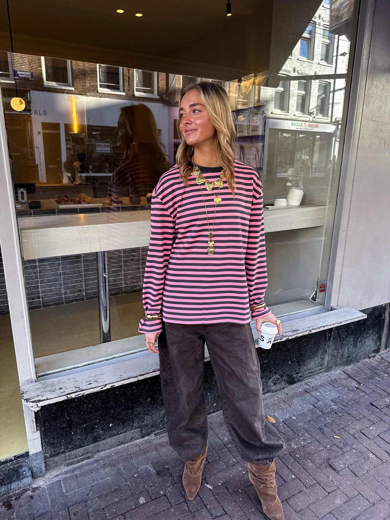 Stripes on Stripes Longsleeve Roze - Image 6