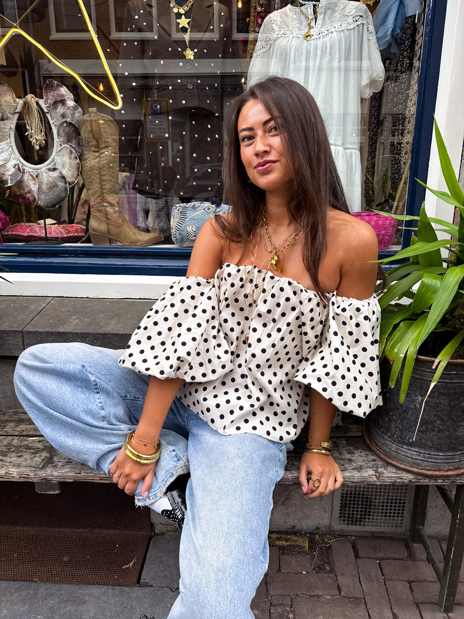 Winnie Stippen Top Wit - Image 4